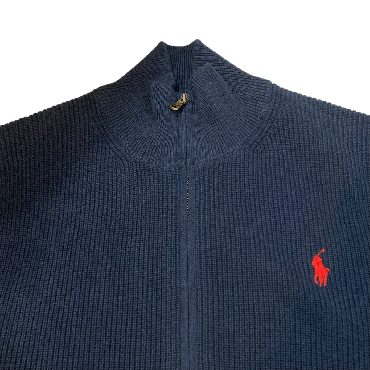 POLO RALPH LAUREN ポニー刺繍ニットジャケット 古着・中古-3枚目のアイテム画像