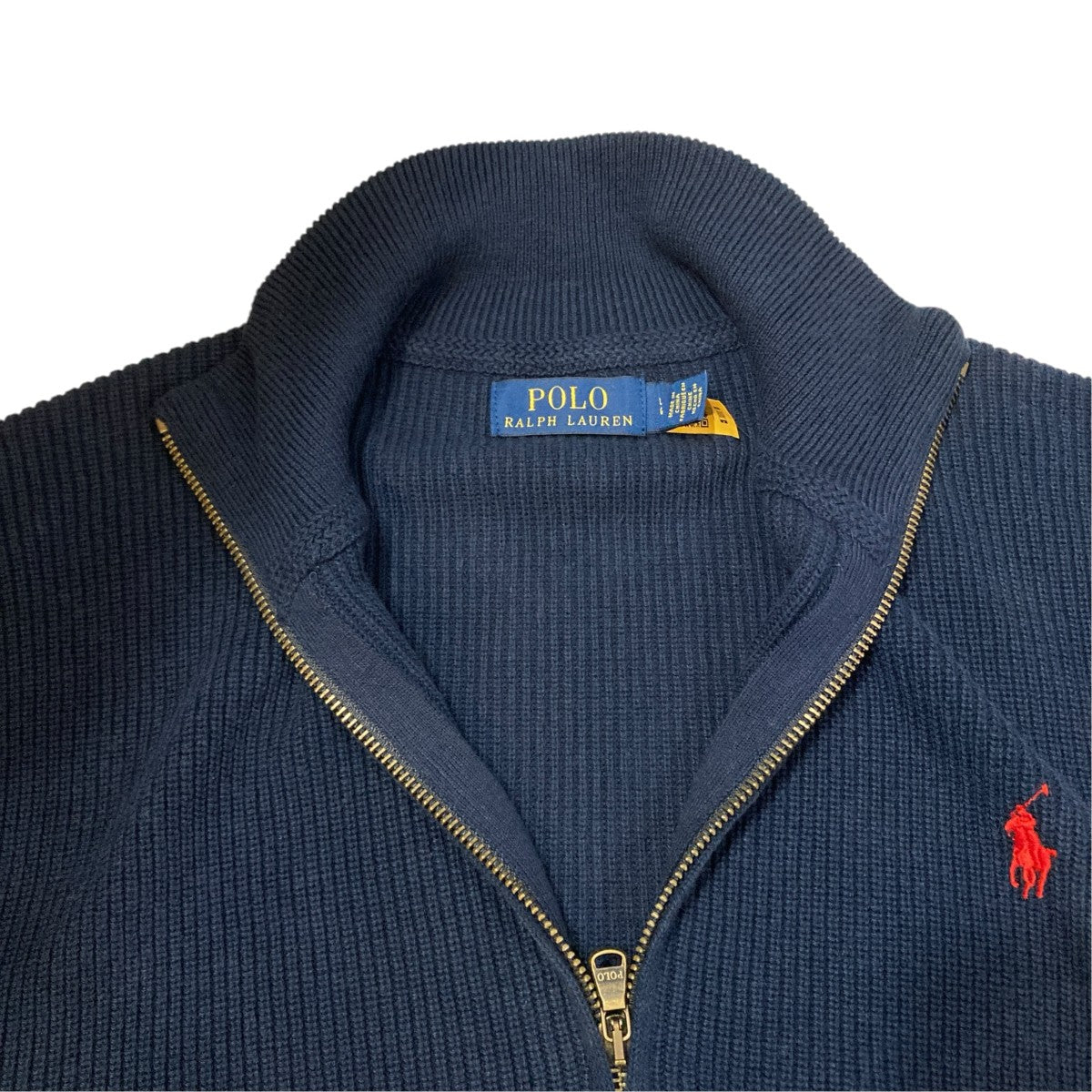 POLO RALPH LAUREN ポニー刺繍ニットジャケット 古着・中古-4枚目のアイテム画像