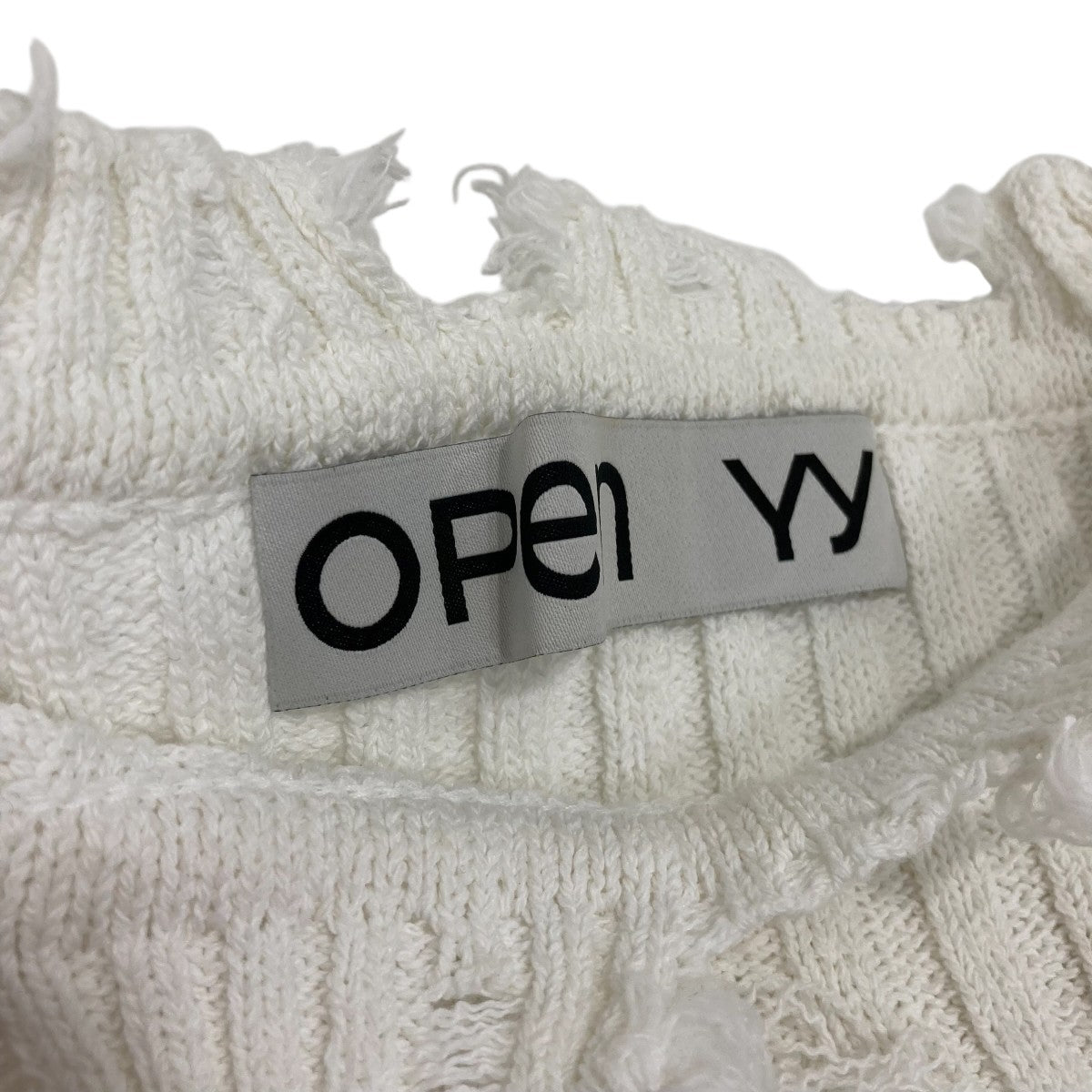 OPEN YY ダメージハートセータークルーネックニットYY241KT004 古着・中古-6枚目のアイテム画像