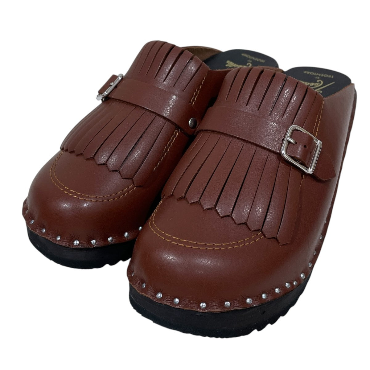 Needles×TROENTORP サボサンダル Kilt Fringe Clog キルトフリンジクロッグ 古着・中古-1枚目のアイテム画像