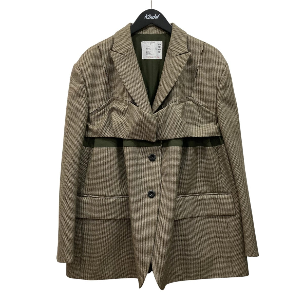 sacai Check Bonding Jacketボンディングジャケット22-06266 古着・中古-1枚目のアイテム画像