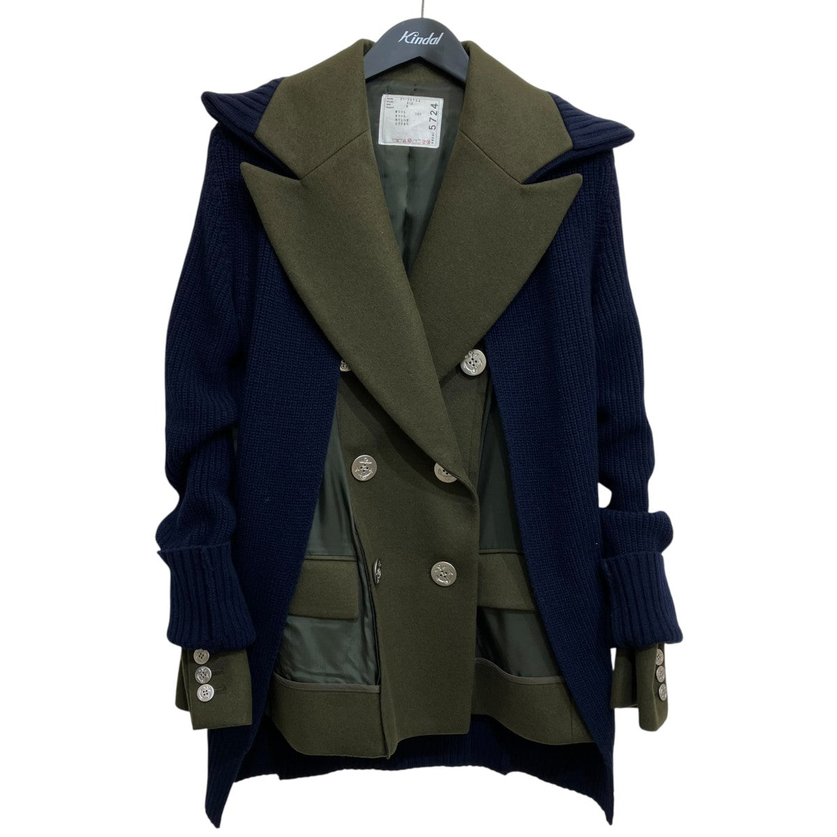 sacai ピーコート21-05724 古着・中古-1枚目のアイテム画像