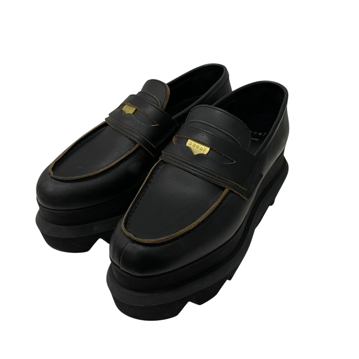 sacai(サカイ) プラットフォームローファー ブラック サイズ 36