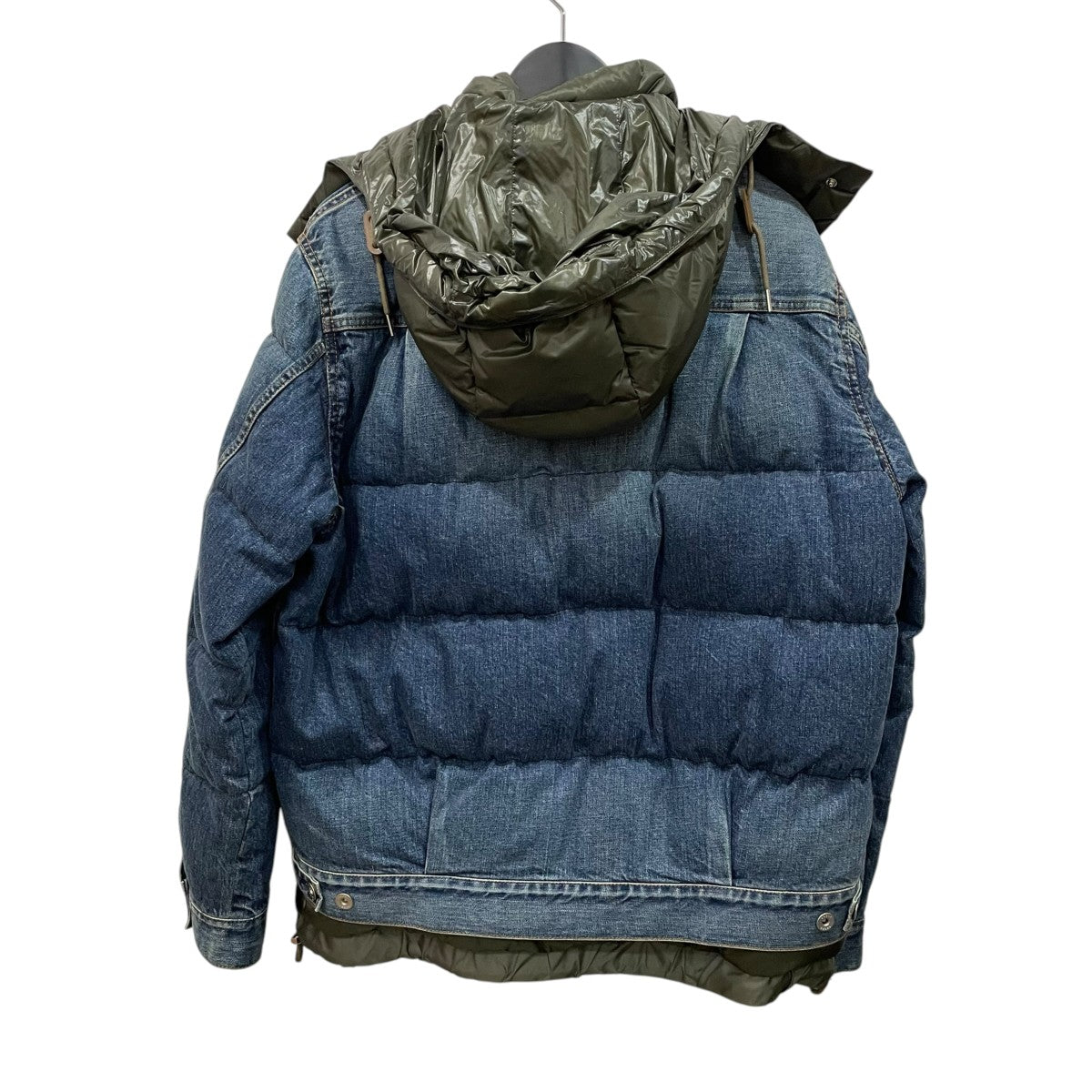 sacai Denim Layered Padded Down Jacketダウンジャケット19-02113M 古着・中古-3枚目のアイテム画像