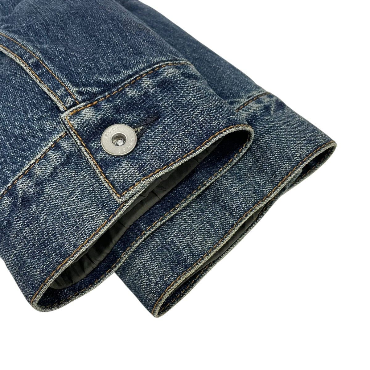 sacai Denim Layered Padded Down Jacketダウンジャケット19-02113M 古着・中古-4枚目のアイテム画像
