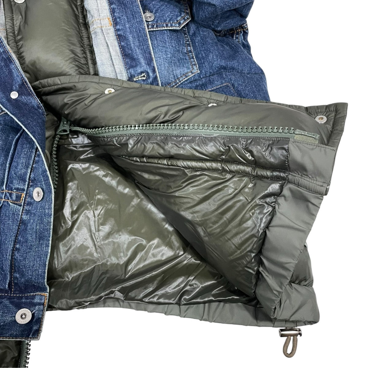 sacai Denim Layered Padded Down Jacketダウンジャケット19-02113M 古着・中古-5枚目のアイテム画像