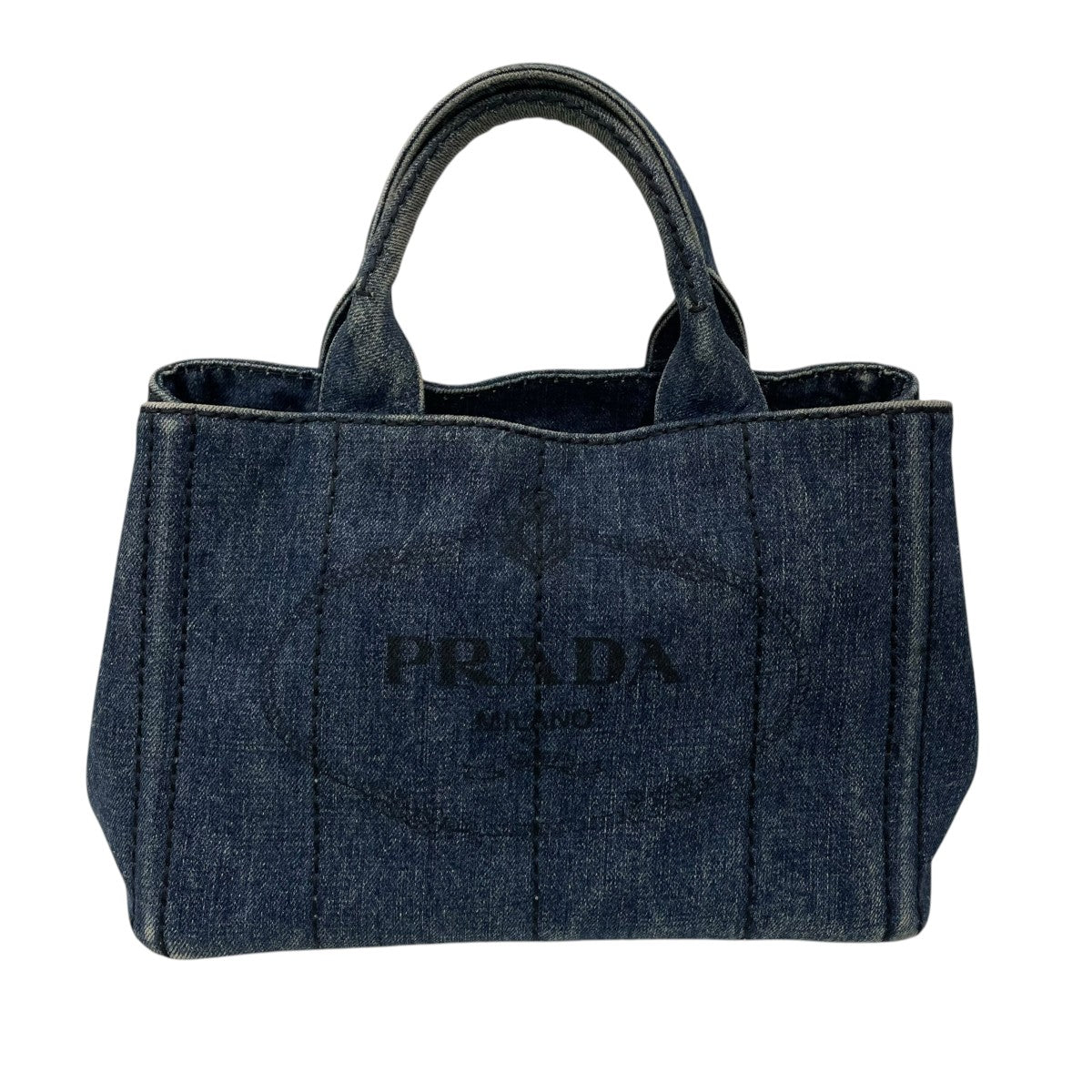 PRADA カナパ デニムハンドバッグB2439G 古着・中古-1枚目のアイテム画像