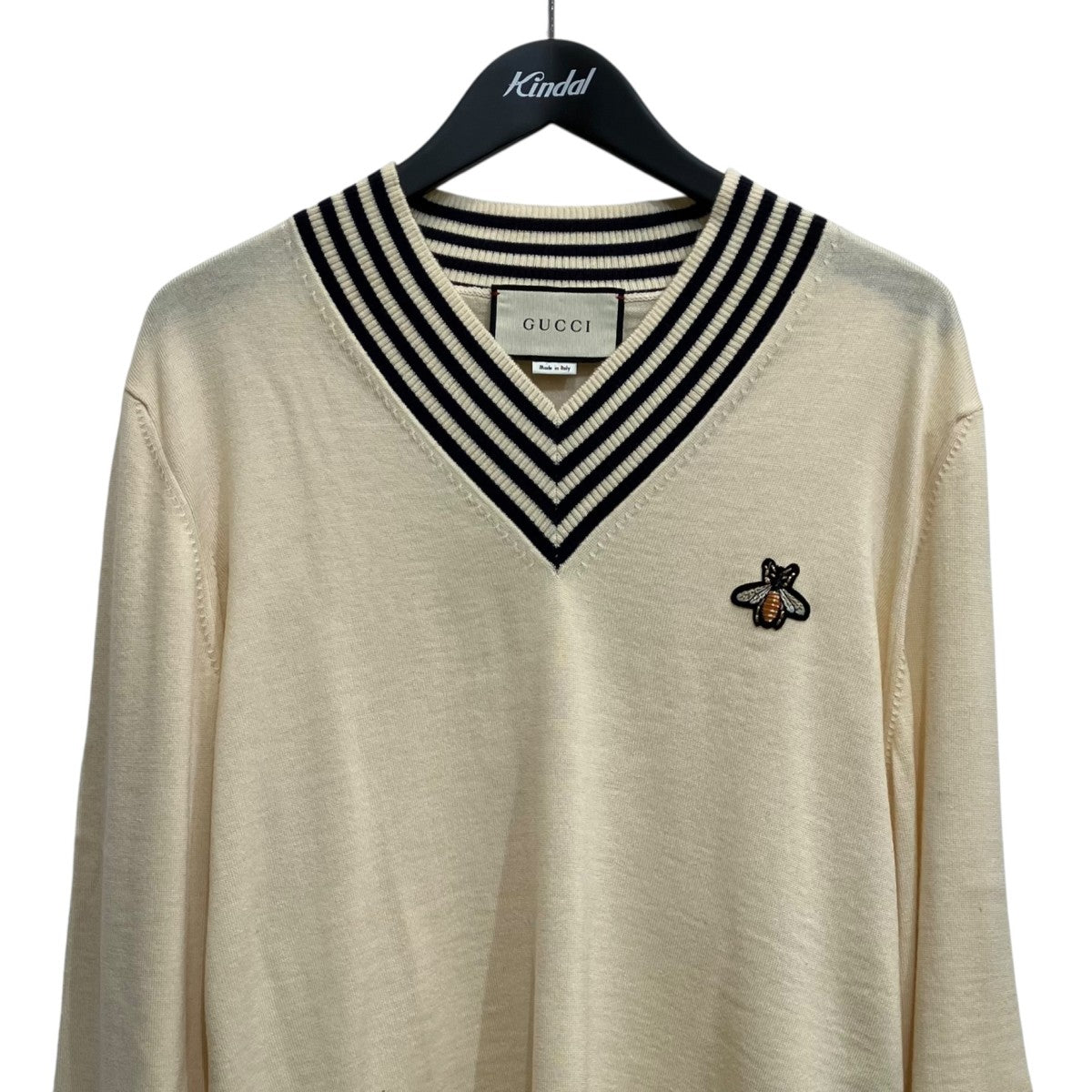 GUCCI Vネックニット496442 古着・中古-2枚目のアイテム画像