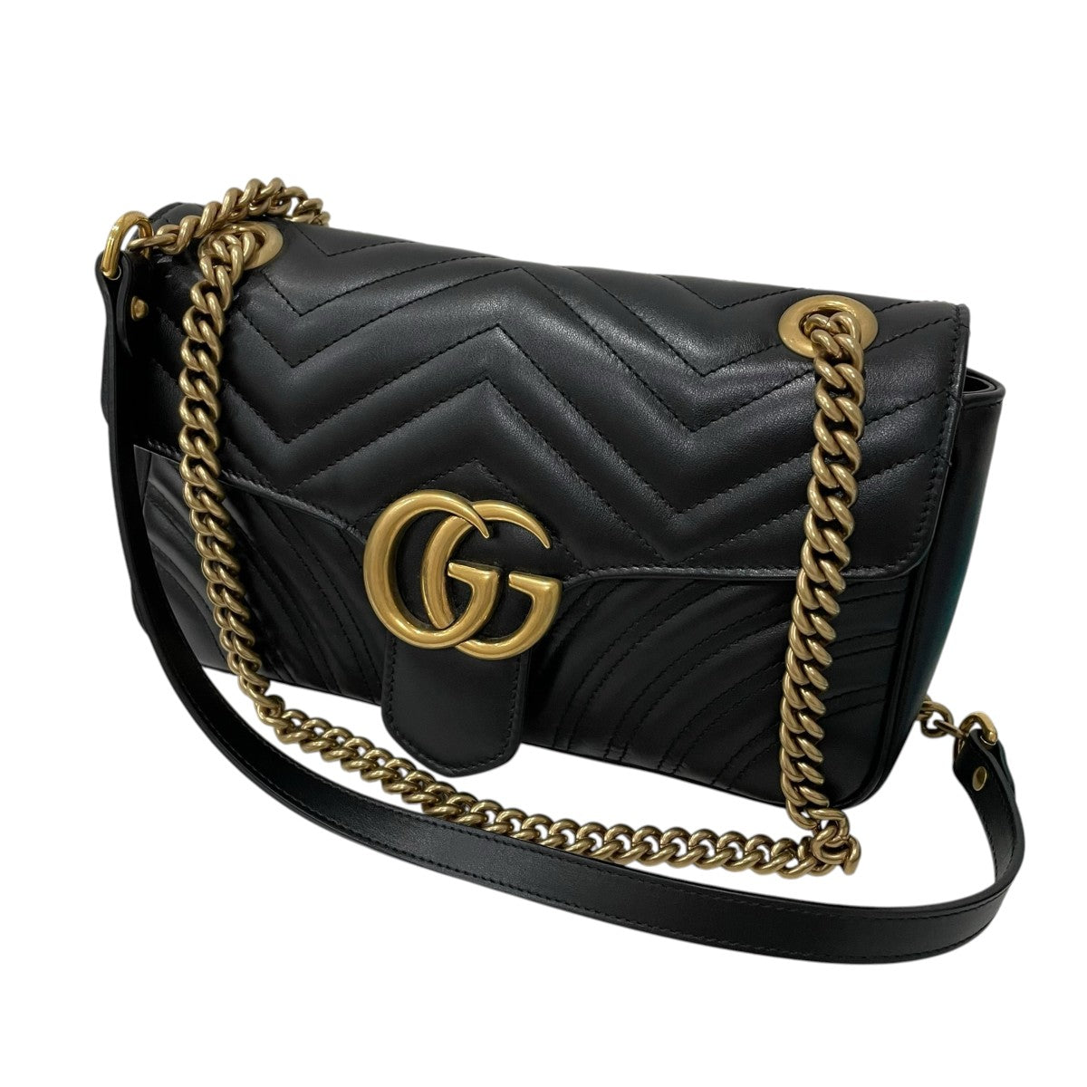 GUCCI GGマーモント カーフスキンチェーンショルダーバッグ446744 古着・中古-1枚目のアイテム画像