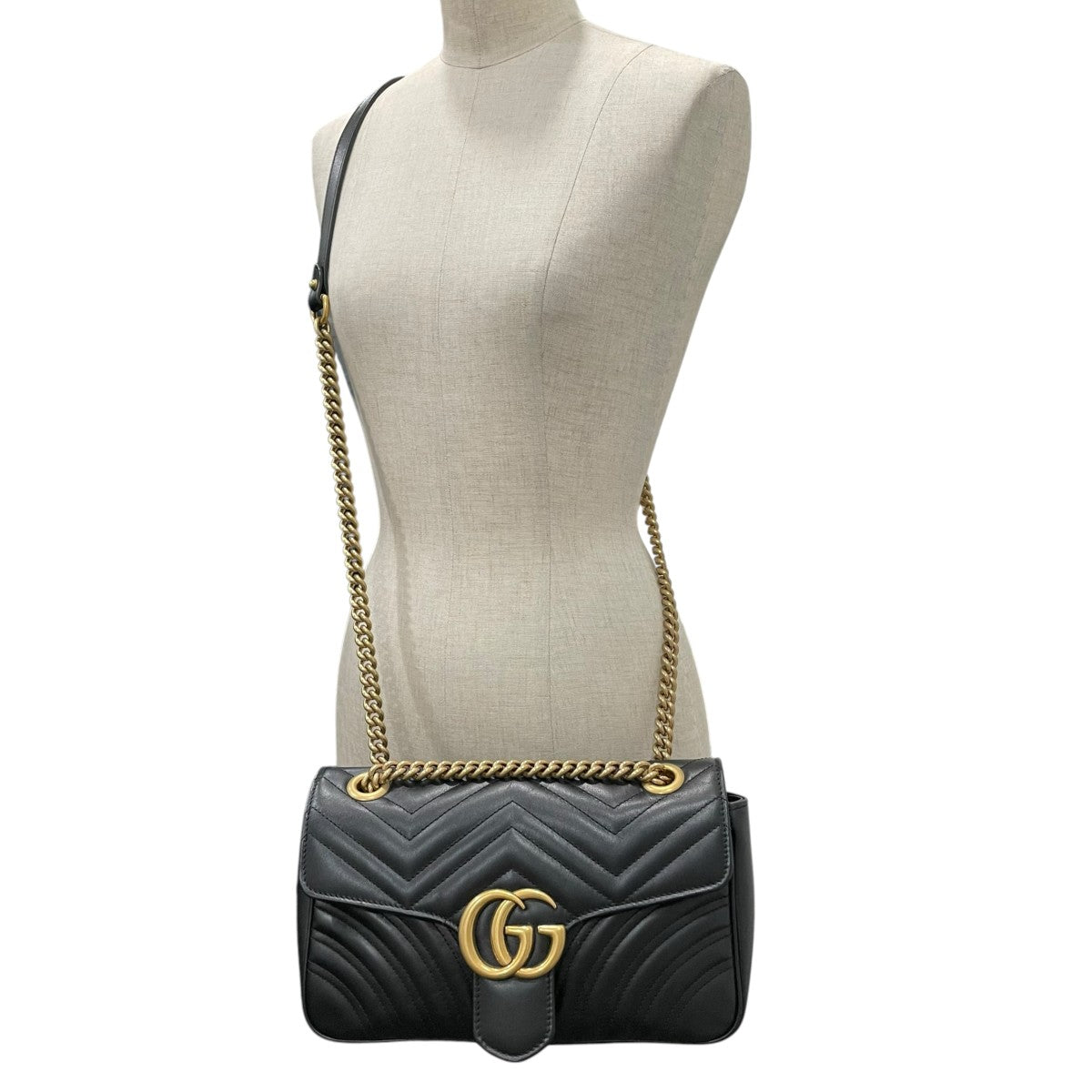 GUCCI GGマーモント カーフスキンチェーンショルダーバッグ446744 古着・中古-10枚目のアイテム画像