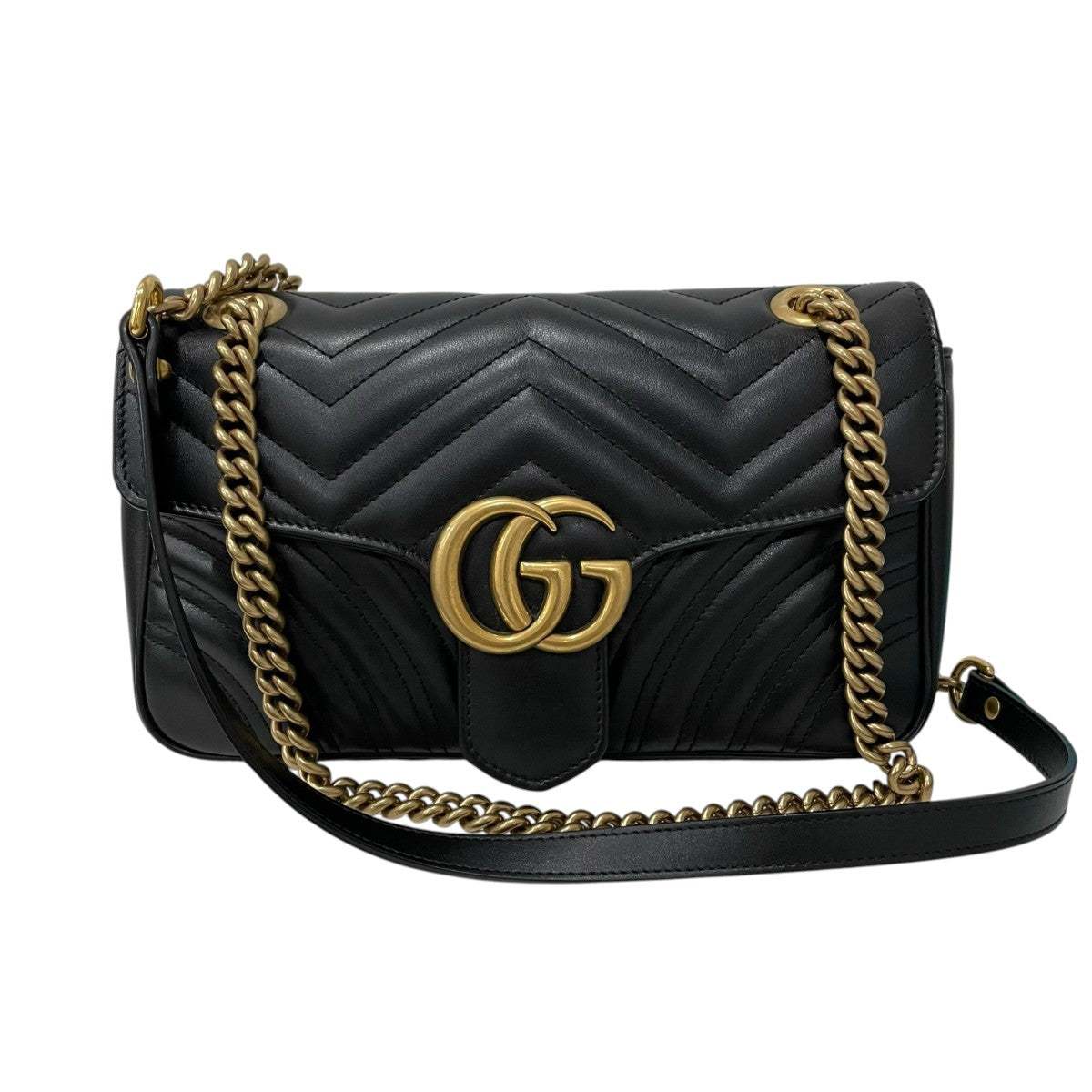 GUCCI GGマーモント カーフスキンチェーンショルダーバッグ446744 古着・中古-2枚目のアイテム画像