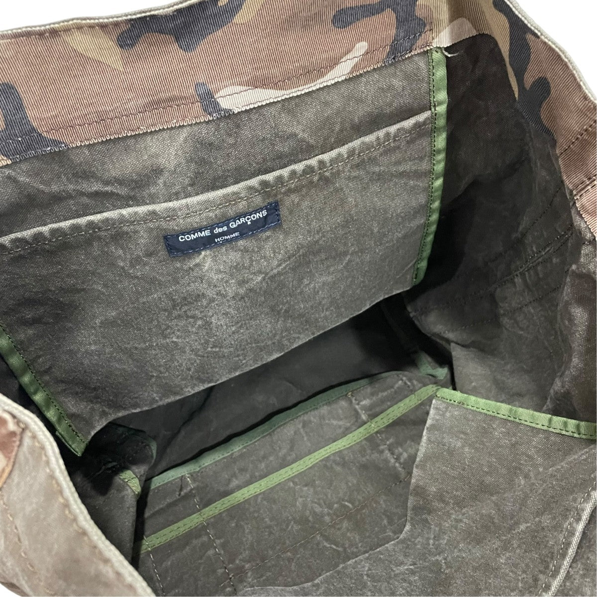 COMME des GARCONS HOMME カモフラージュ柄トートバッグHI-K203 古着・中古-5枚目のアイテム画像