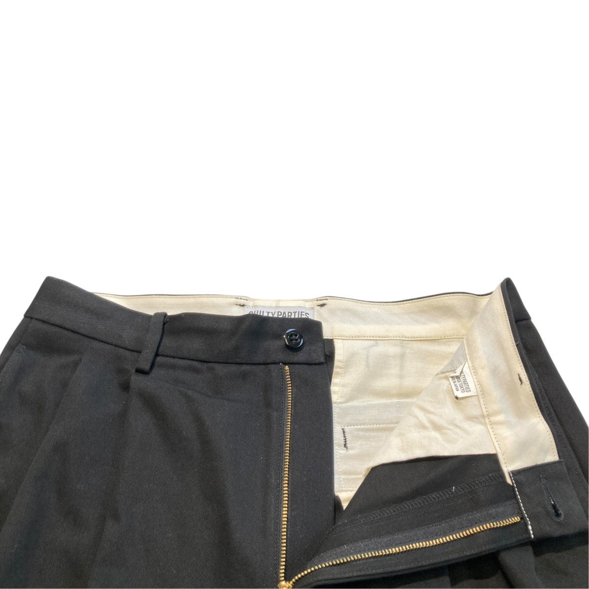 WACKO MARIA DOUBLE PLEATED CHINO TROUSERSスラックス25FW-WMP-PT02 古着・中古-3枚目のアイテム画像