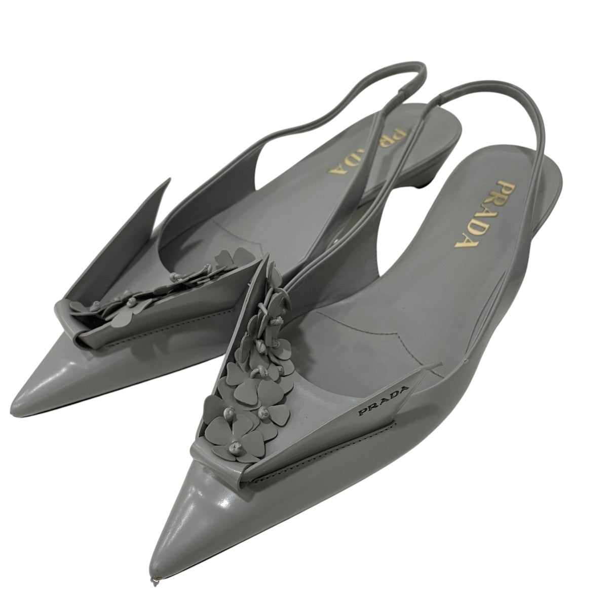 PRADA フラワーミュールパンプス 古着・中古-1枚目のアイテム画像