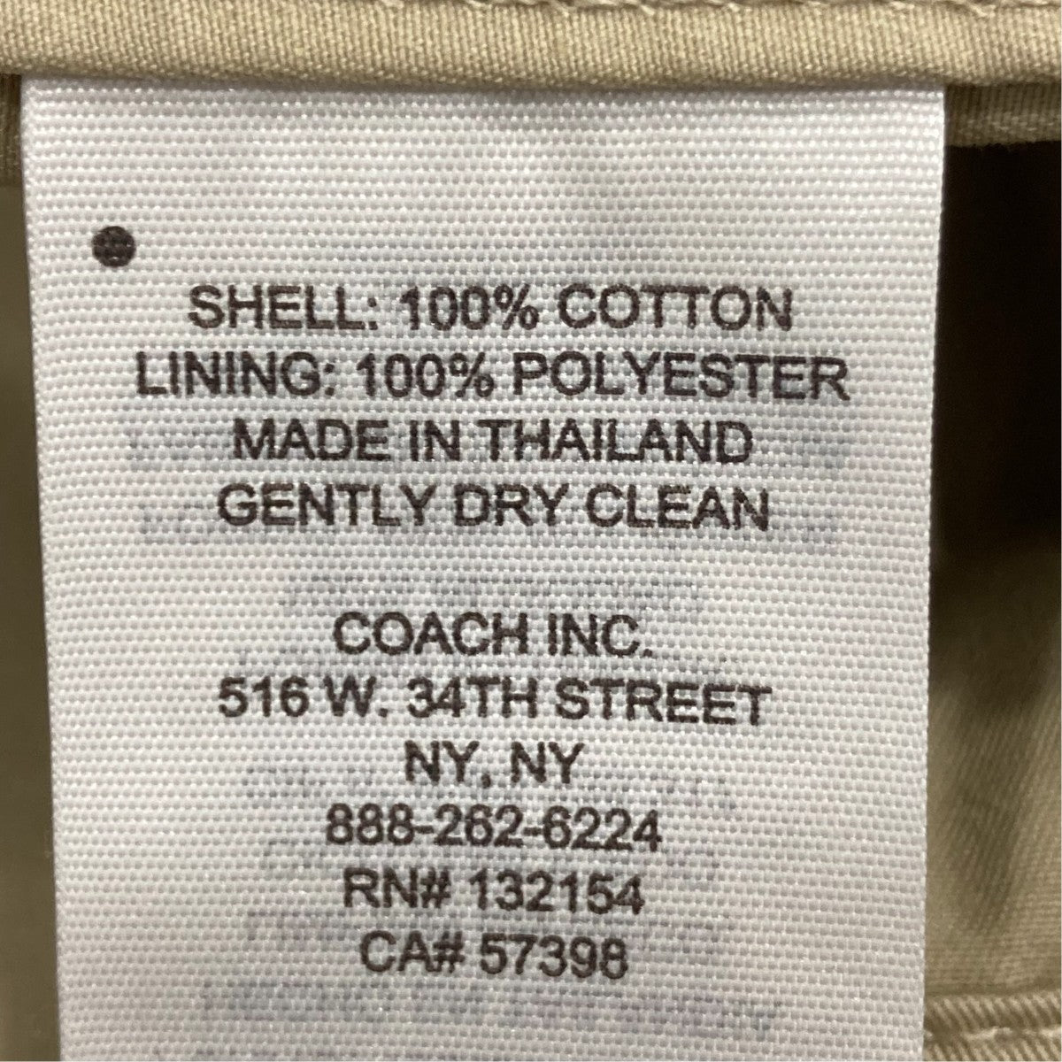 COACH トレンチコート 古着・中古-10枚目のアイテム画像