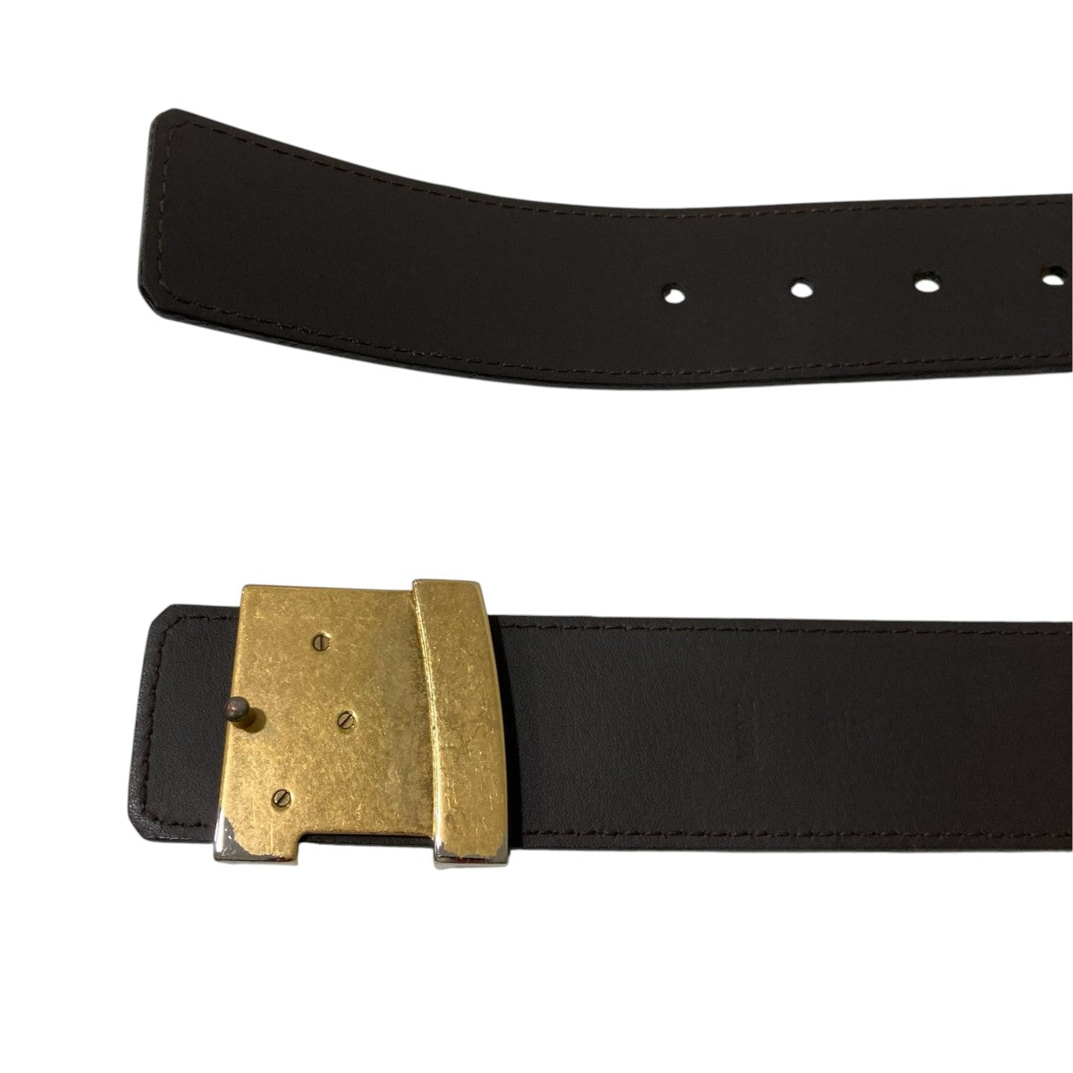 LOUIS VUITTON LVシェイプ 40MMレザーベルトM5072 古着・中古-4枚目のアイテム画像