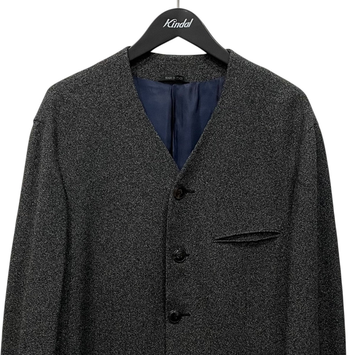 GIORGIO ARMANI ノーカラーウールジャケットGM000632 古着・中古-2枚目のアイテム画像