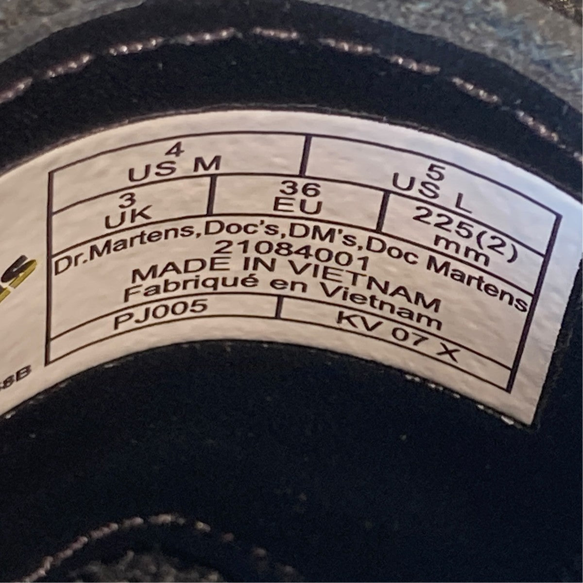 Dr．Martens 1461 BEX3ホールシューズ21084001 古着・中古-6枚目のアイテム画像