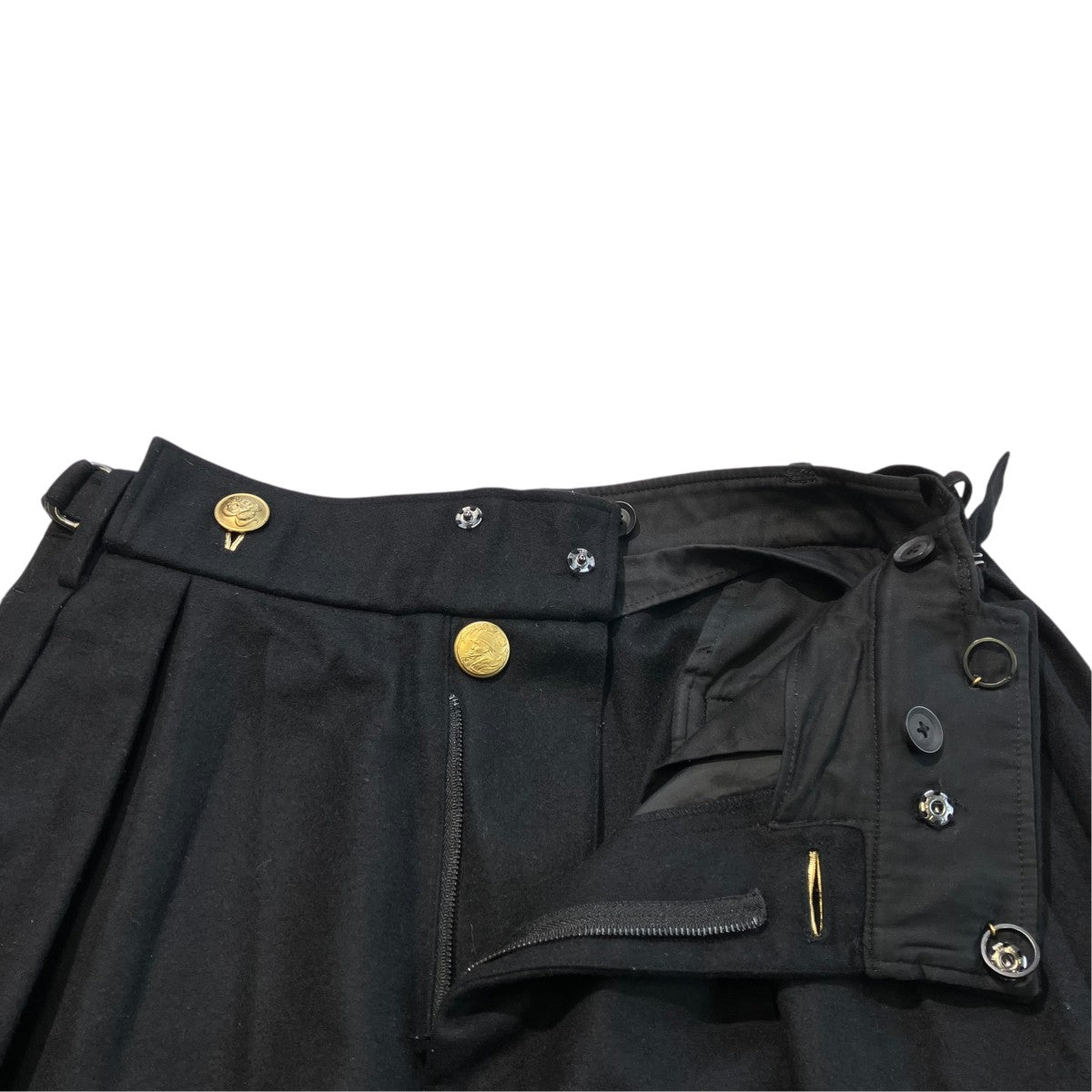 Yohji Yamamoto pour homme G-太タックパンツ金釦クロップドパンツHC-P50-104 古着・中古-3枚目のアイテム画像