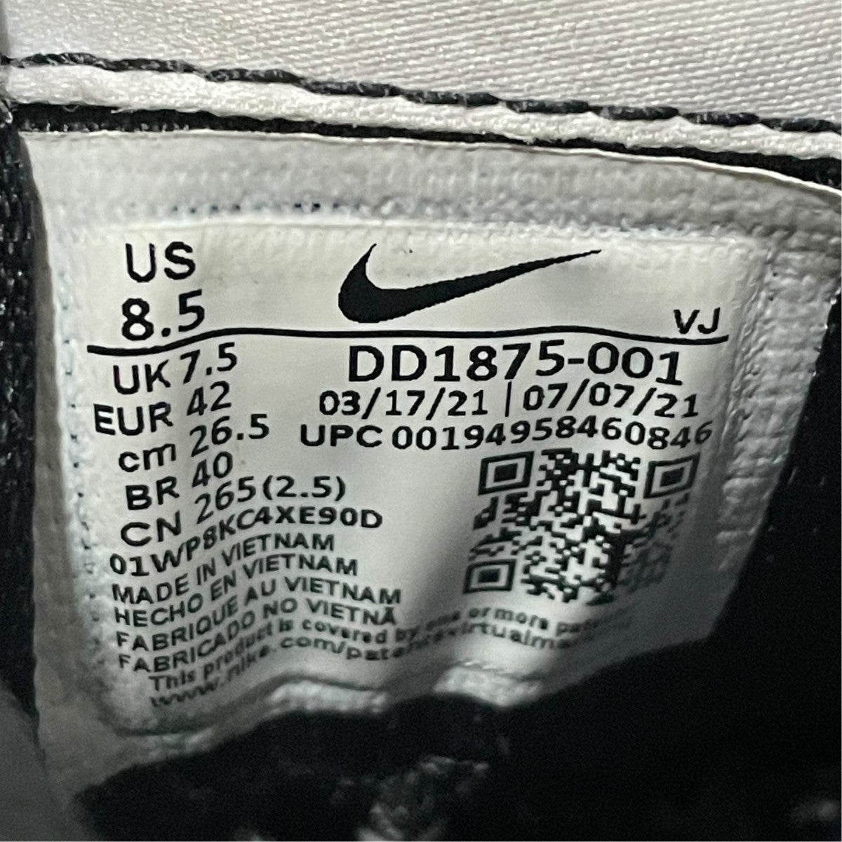 sacai×NIKE ローカットスニーカーDD1875-001 古着・中古-9枚目のアイテム画像
