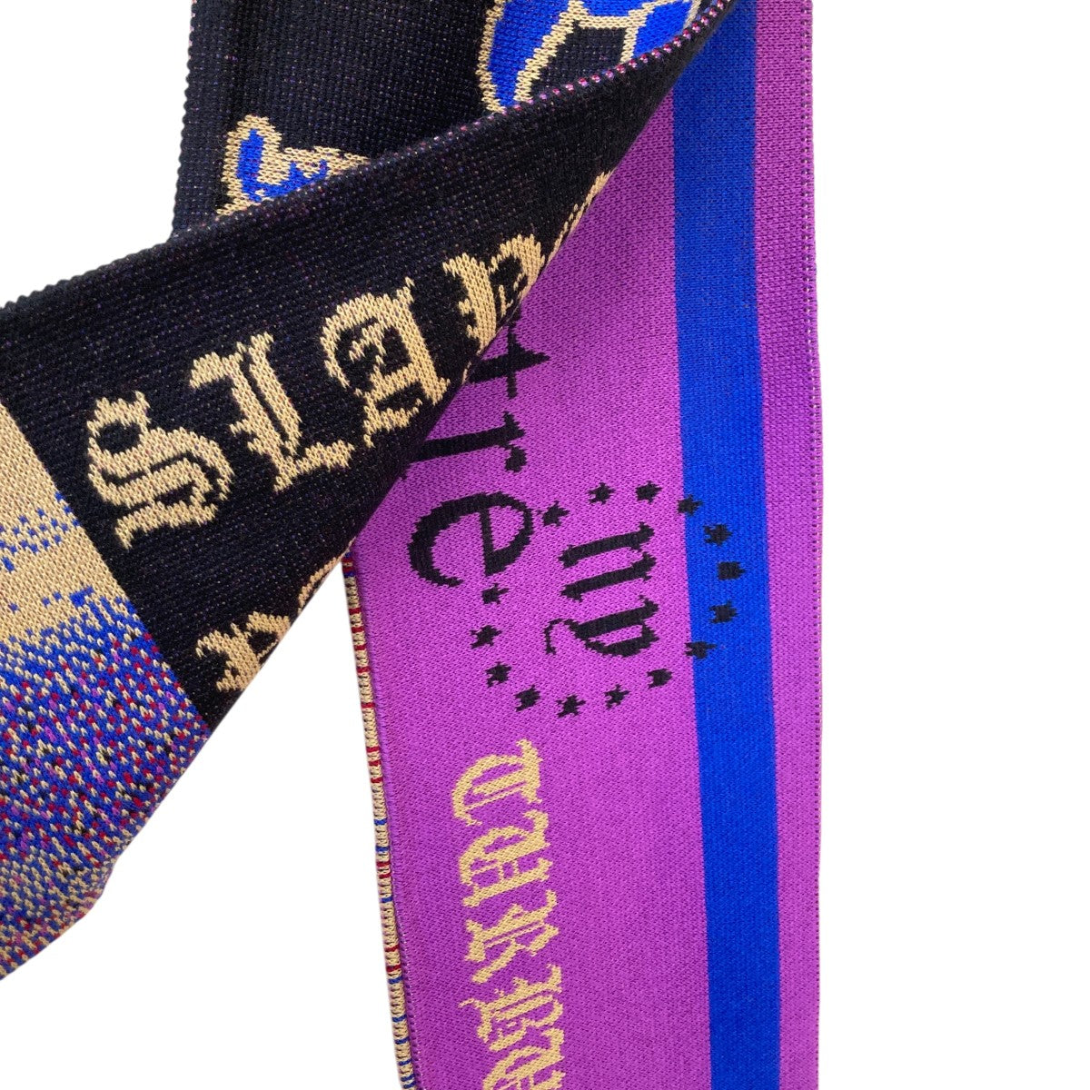 MONTMARTRE NEW YORK ジャガード織りニットマフラーSN153 古着・中古-4枚目のアイテム画像