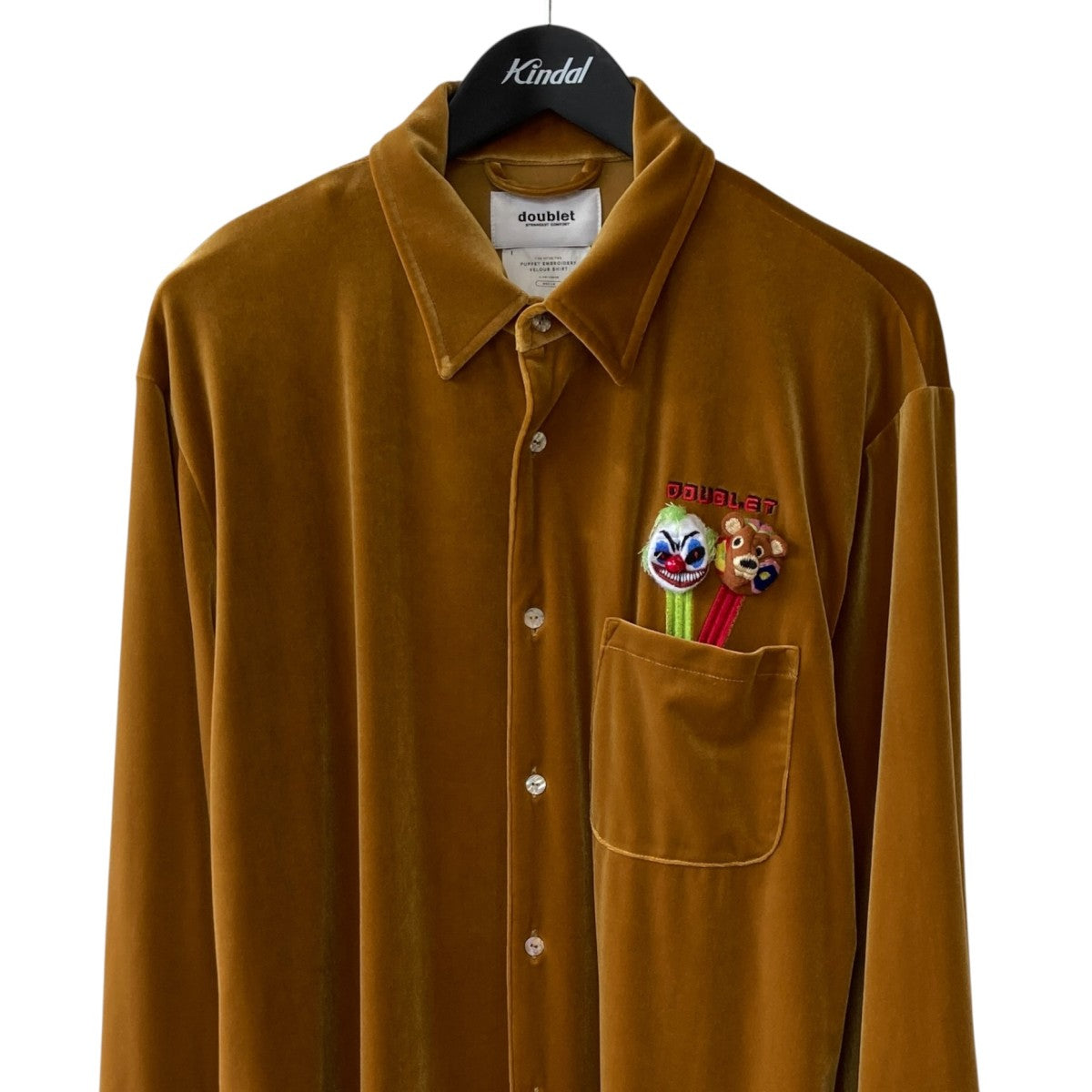 doublet パペット ベロアシャツジャケット21AW16SH99 古着・中古-2枚目のアイテム画像