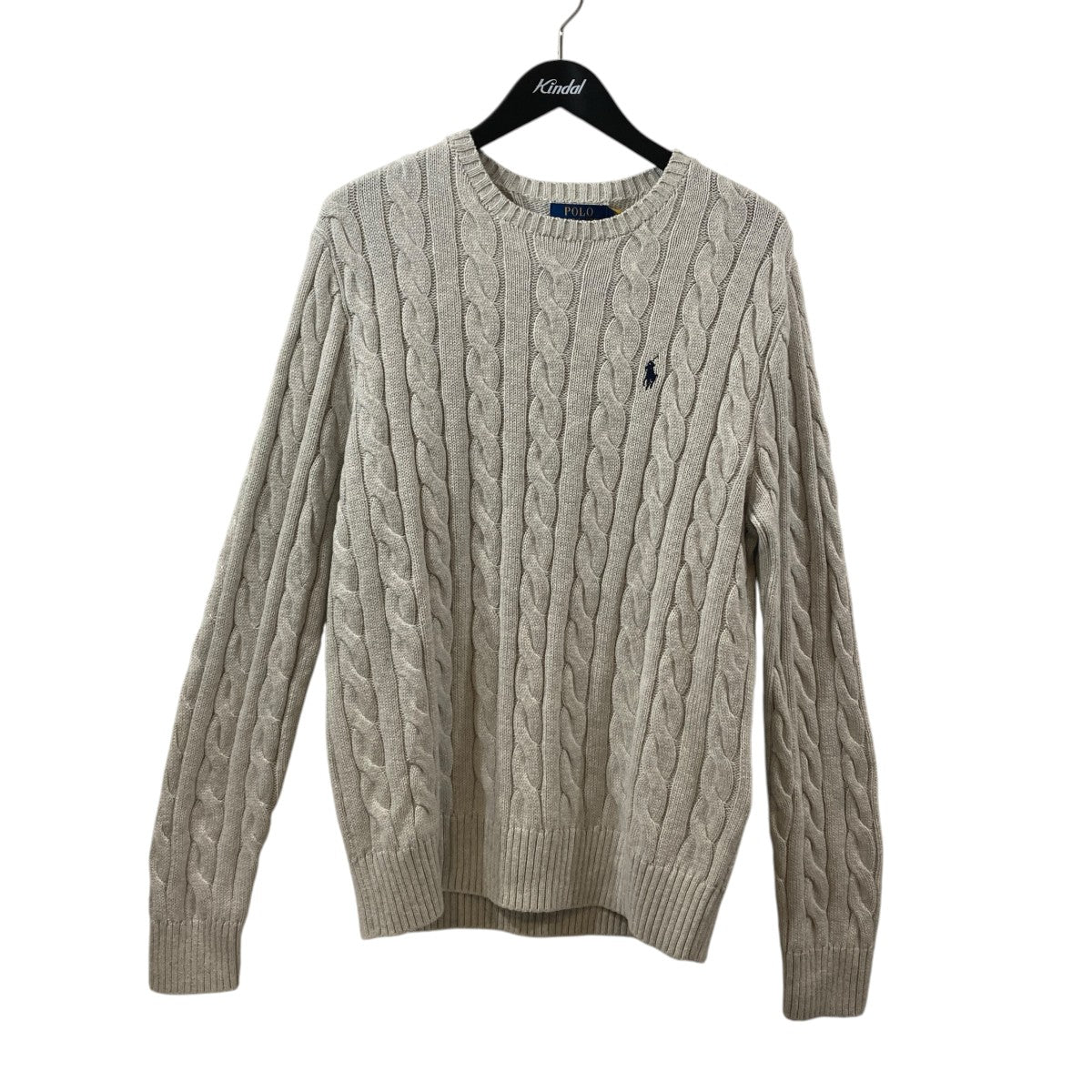 POLO RALPH LAUREN ポニー刺繍ケーブルニット 古着・中古-1枚目のアイテム画像