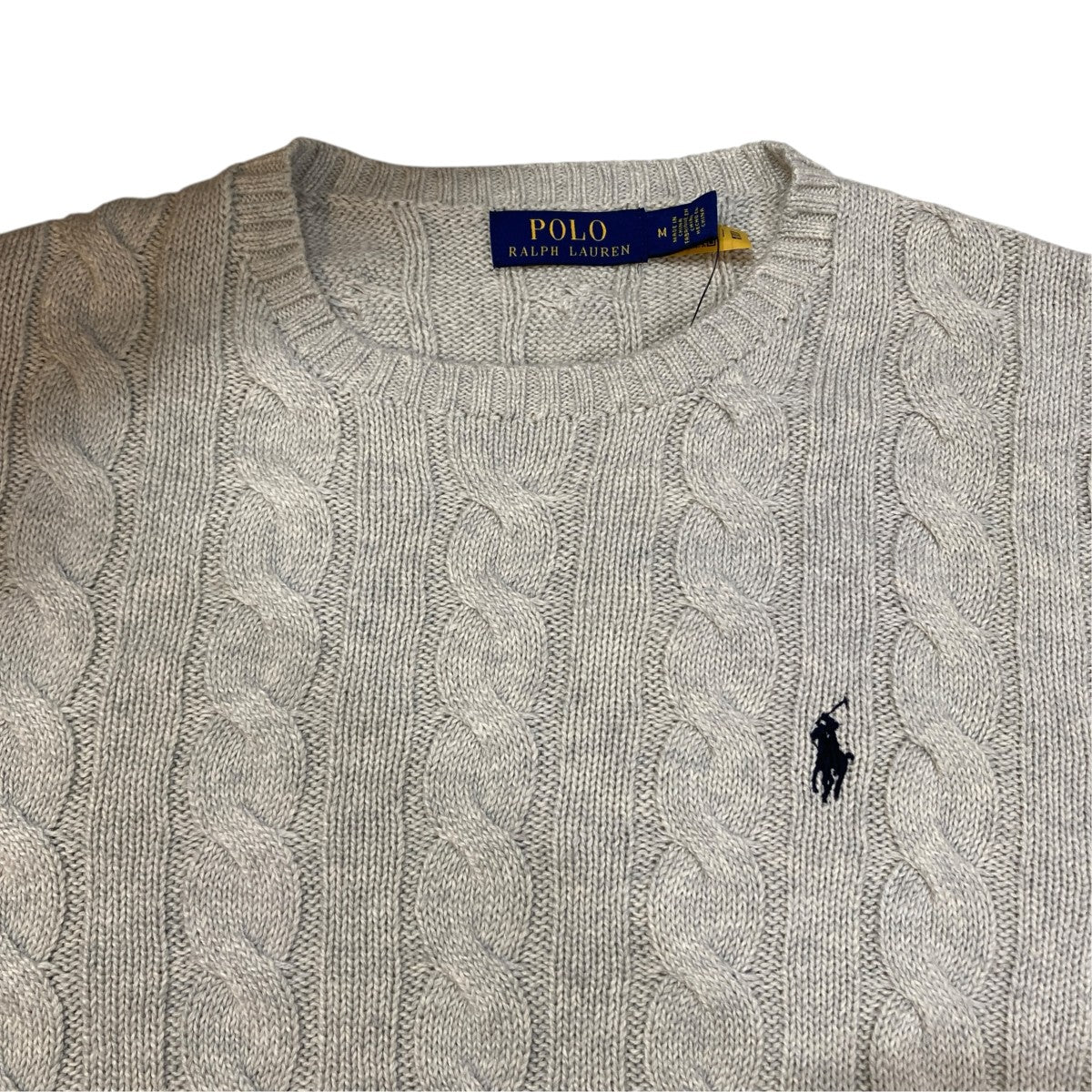POLO RALPH LAUREN ポニー刺繍ケーブルニット 古着・中古-3枚目のアイテム画像