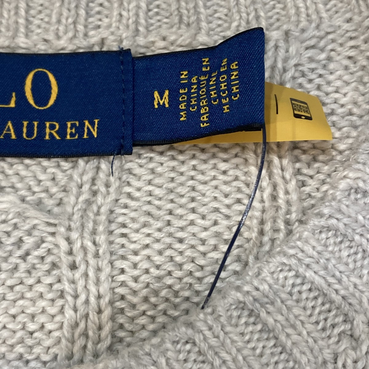 POLO RALPH LAUREN ポニー刺繍ケーブルニット 古着・中古-6枚目のアイテム画像