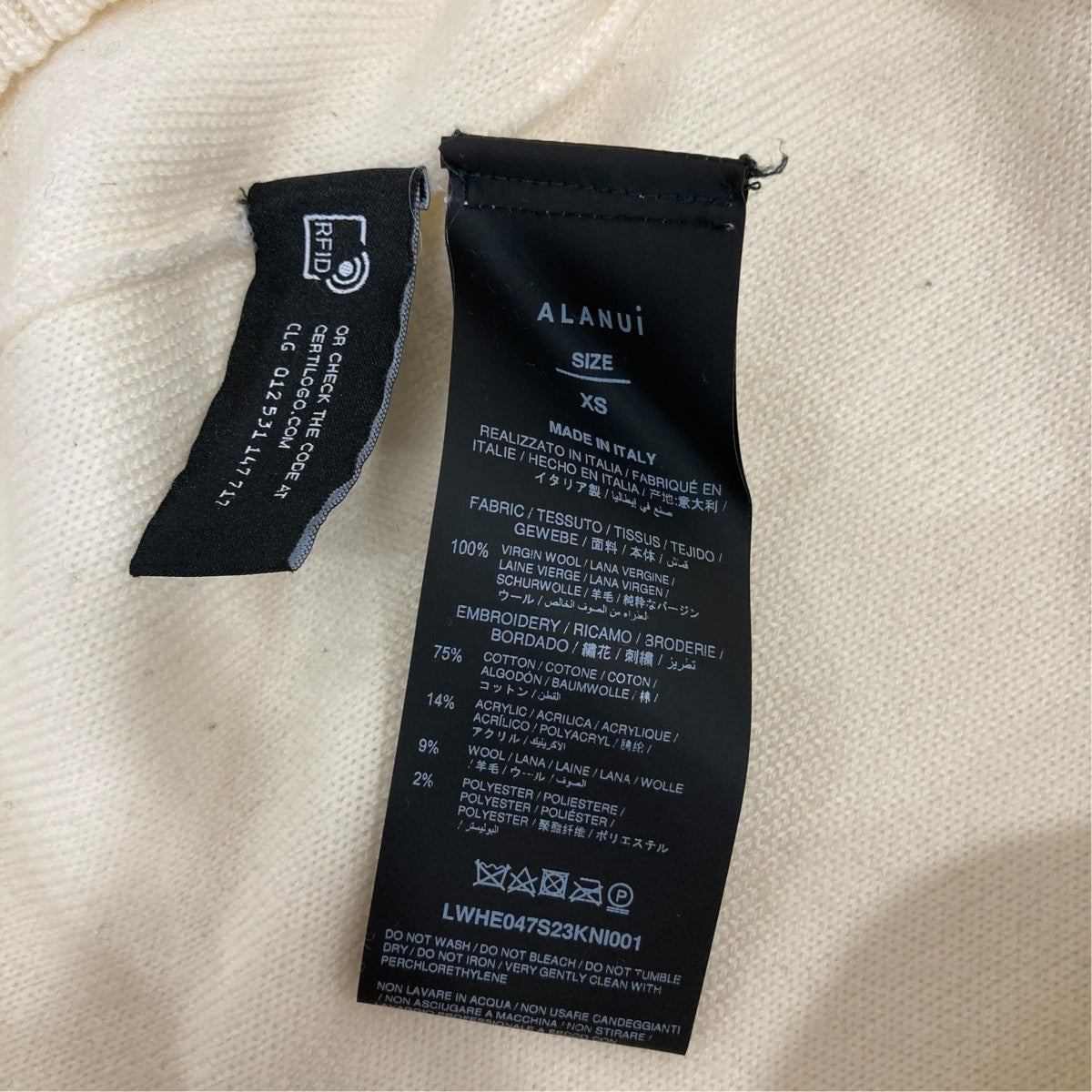 ALANUI クルーネックニットLWHE047S23KN001 古着・中古-6枚目のアイテム画像