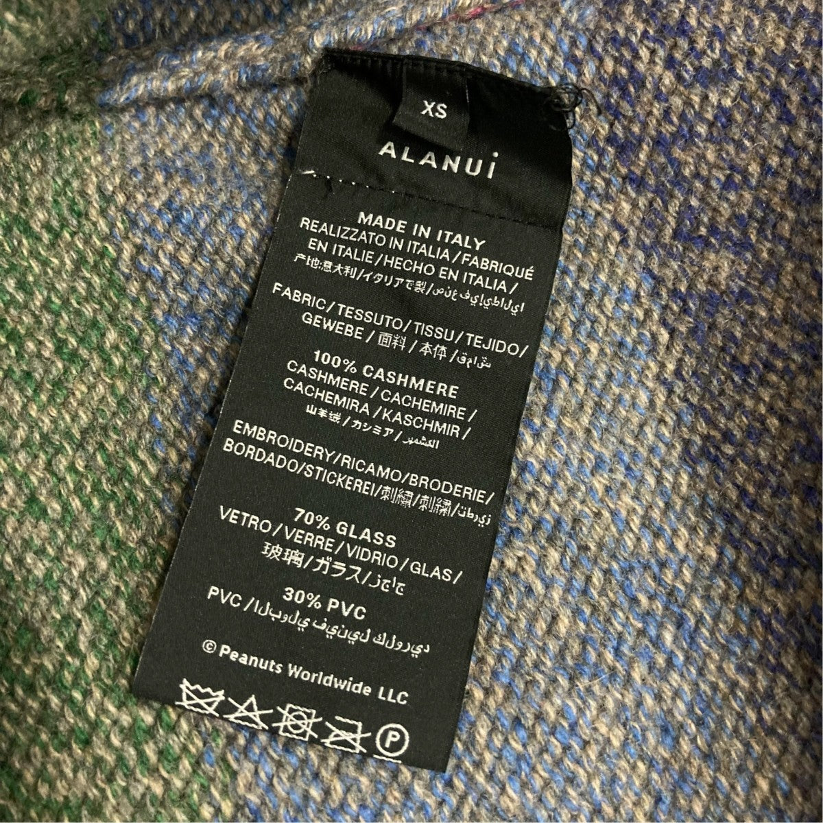 ALANUI スヌーピー ピーナッツ厚手ニットLWHE019F20KNI002 古着・中古-6枚目のアイテム画像