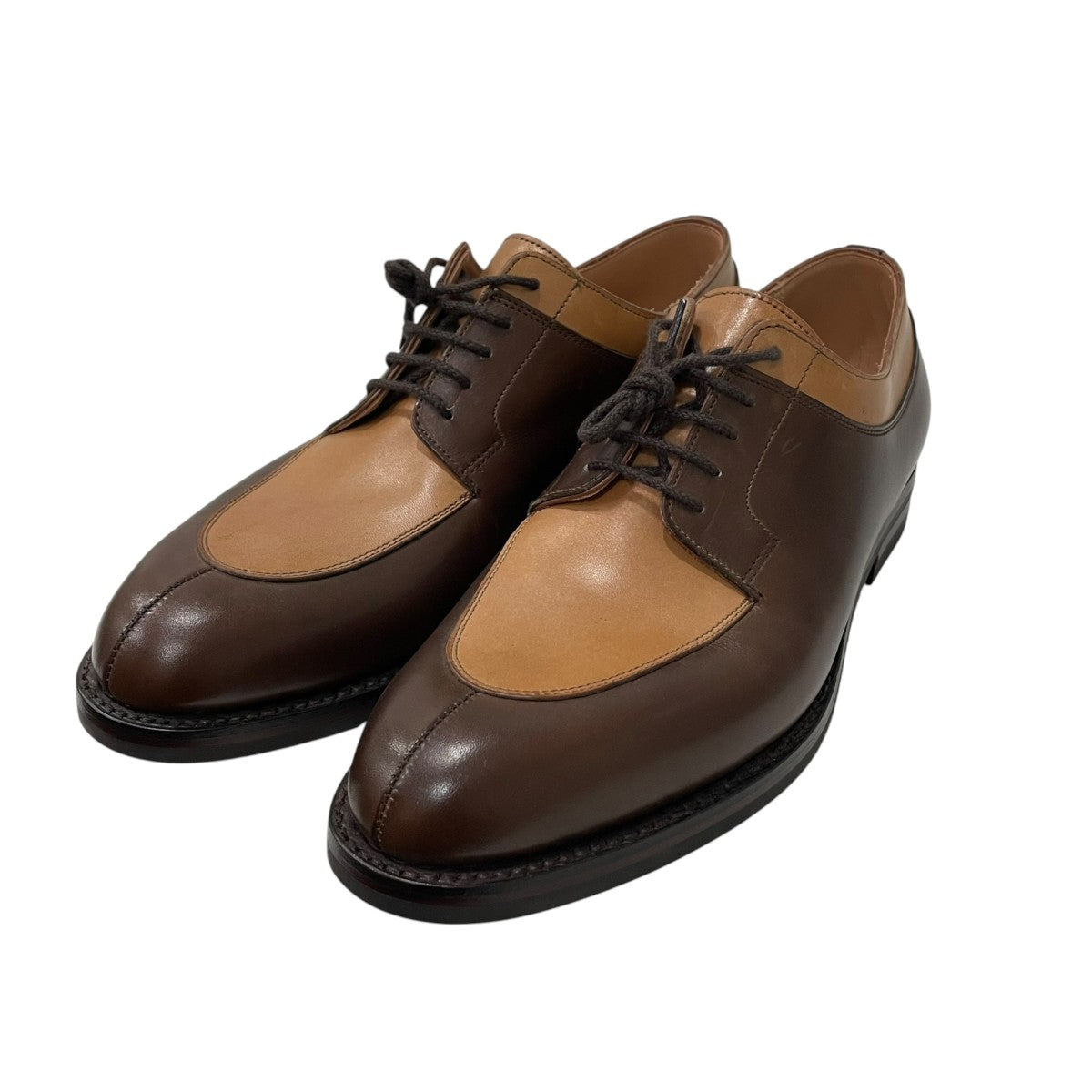 Crockett ＆ Jones SHELTON5 アンティークカーフレザー Uチップレザーシューズ65-01-54-01044-K 古着・中古-1枚目のアイテム画像