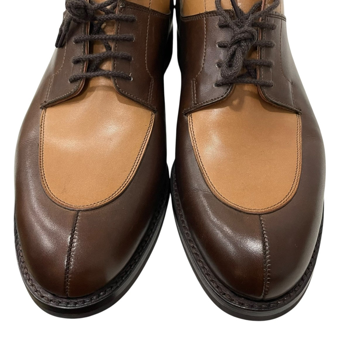 Crockett ＆ Jones SHELTON5 アンティークカーフレザー Uチップレザーシューズ65-01-54-01044-K 古着・中古-3枚目のアイテム画像