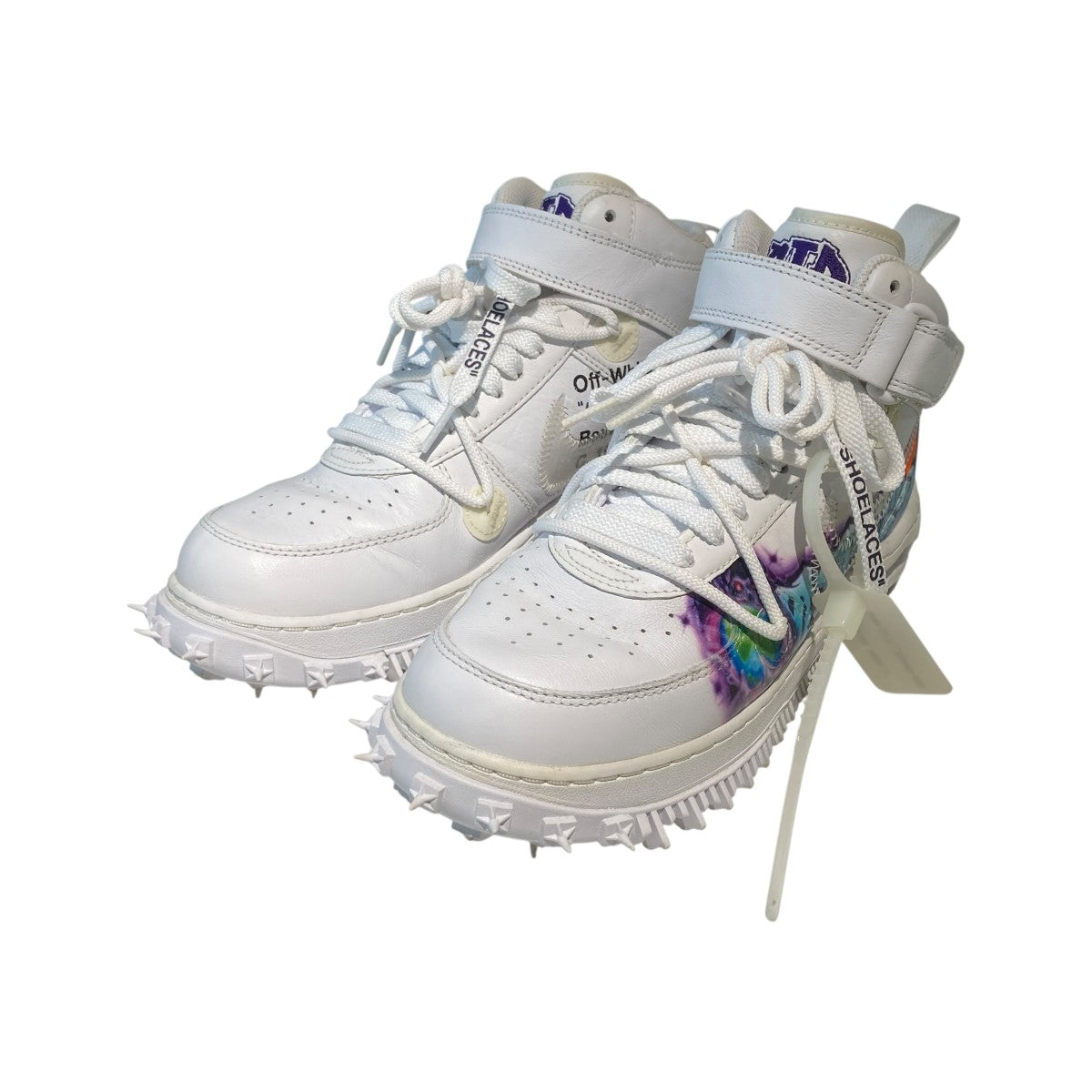 NIKE×Off-White Air Force 1 Mid GraffitiハイカットスニーカーDR0500-100 古着・中古-1枚目のアイテム画像