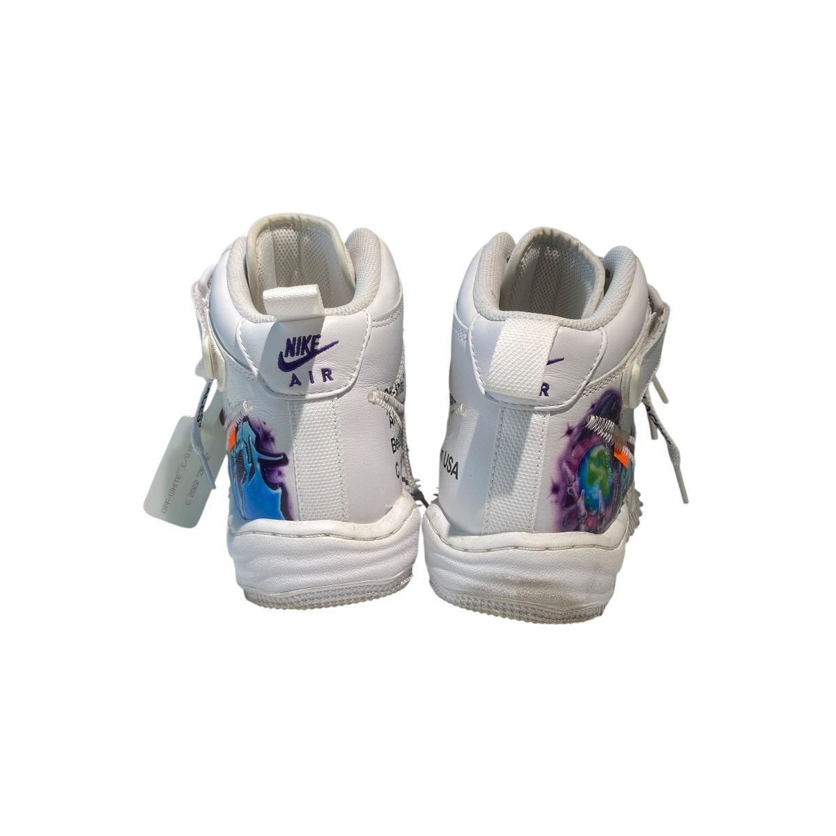 NIKE×Off-White Air Force 1 Mid GraffitiハイカットスニーカーDR0500-100 古着・中古-4枚目のアイテム画像