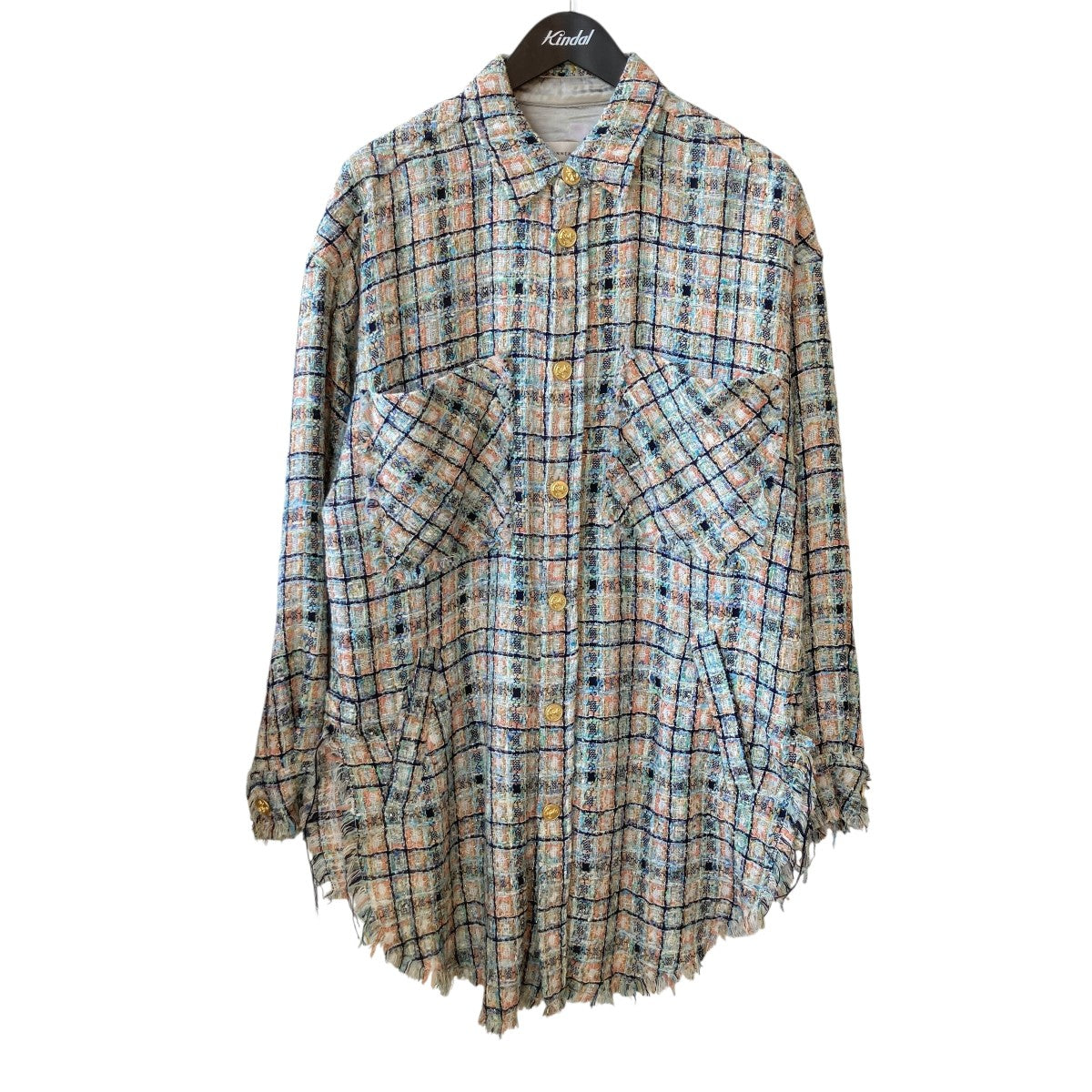 FAITH CONNEXION Tweed Oversized Shirtsツイード オーバーサイズシャツX1830T00217 古着・中古-1枚目のアイテム画像