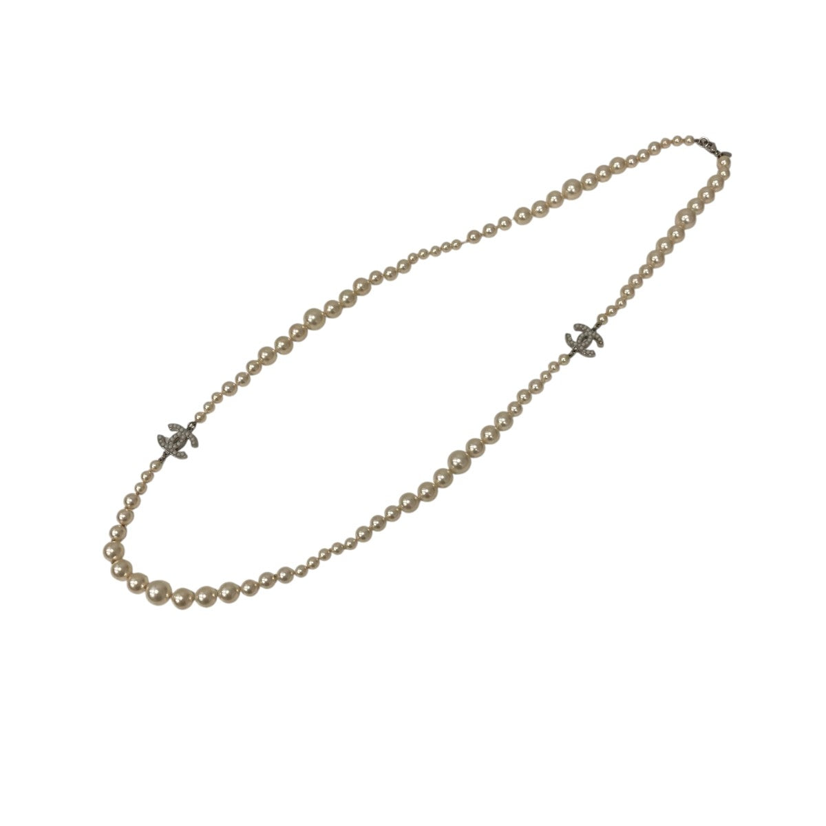 CHANEL ラインストーンネックレス 古着・中古-1枚目のアイテム画像