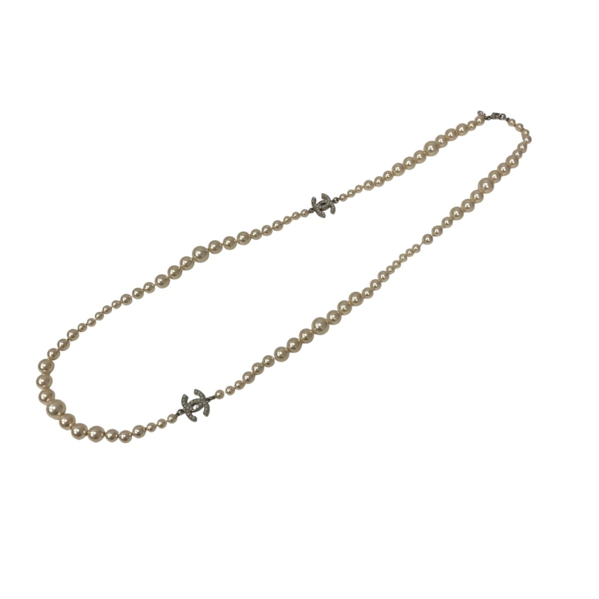 CHANEL ラインストーンネックレス 古着・中古-2枚目のアイテム画像