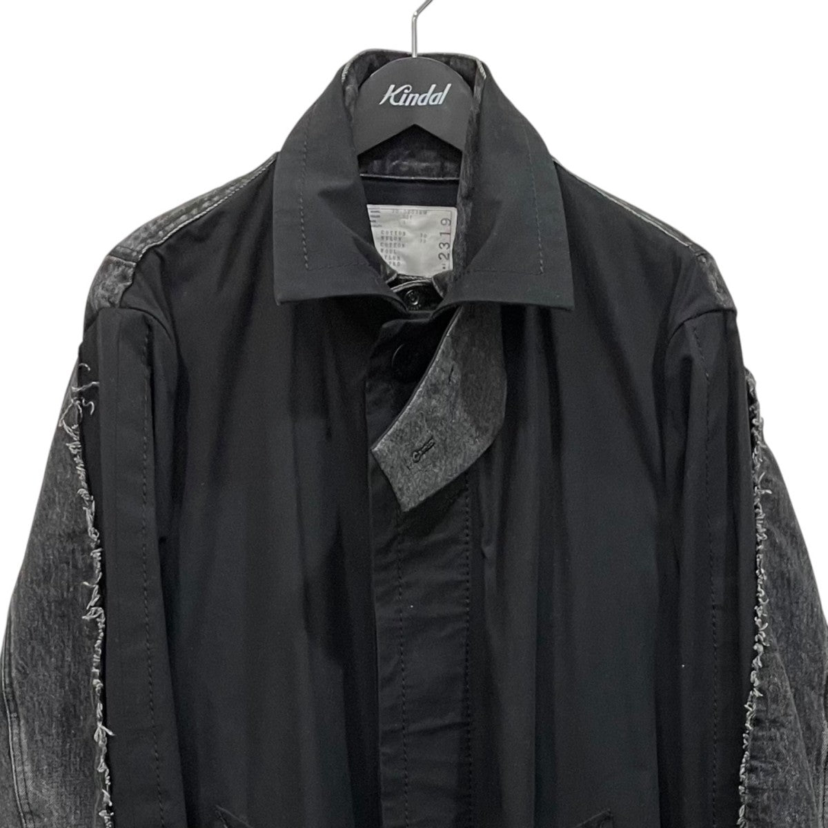 sacai オックスフォードコート×デニムジャケットレイヤードロングコート20-02319M 古着・中古-2枚目のアイテム画像