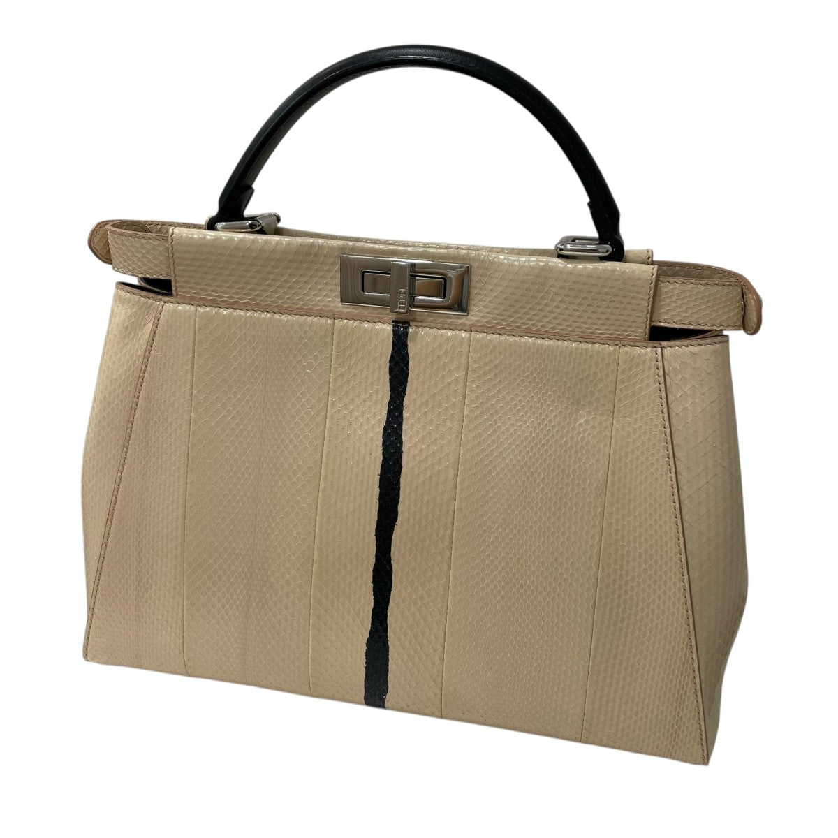 FENDI パイソンピー カブー ミディアムハンドバッグ 古着・中古-1枚目のアイテム画像