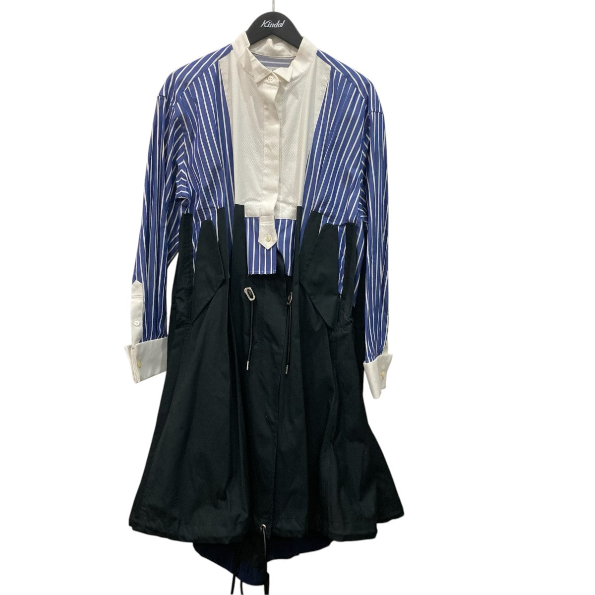 sacai ストライプ長袖ワンピース19-04767 古着・中古-1枚目のアイテム画像