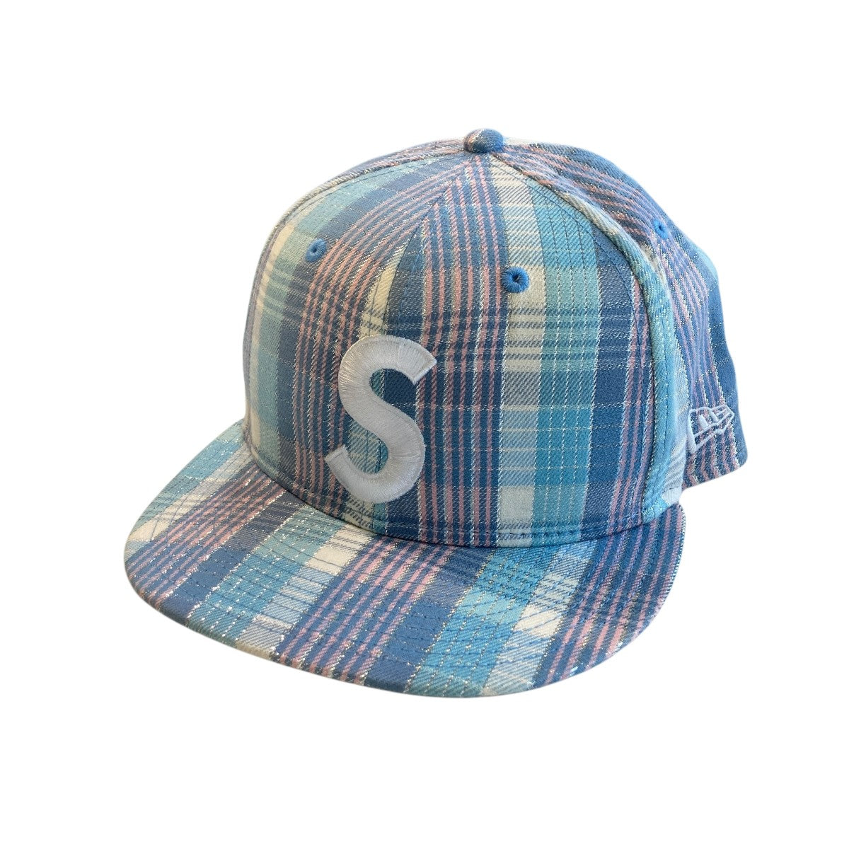 Supreme Metallic Plaid S Logo New Eraキャップ 古着・中古-1枚目のアイテム画像