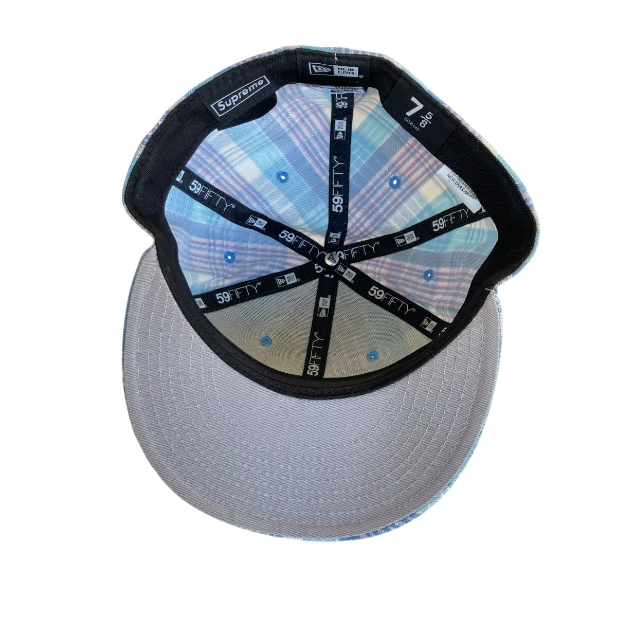 Supreme Metallic Plaid S Logo New Eraキャップ 古着・中古-4枚目のアイテム画像