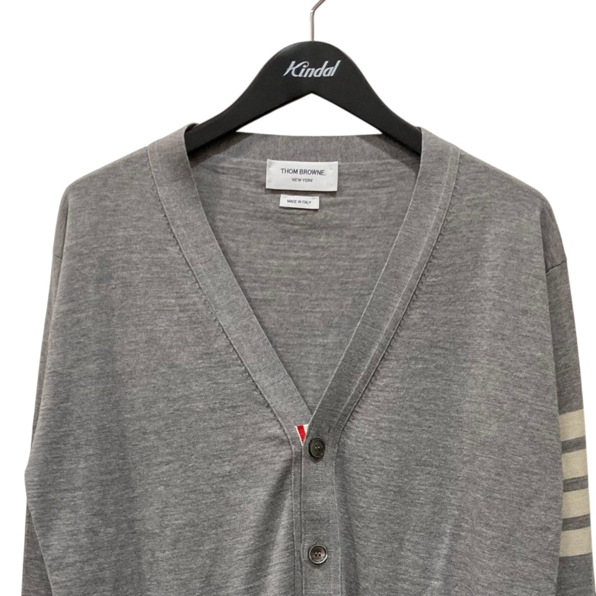 Thom Browne メリノウール 4-BAR クラシックニットカーディガンMKC002A-00014058 古着・中古-2枚目のアイテム画像