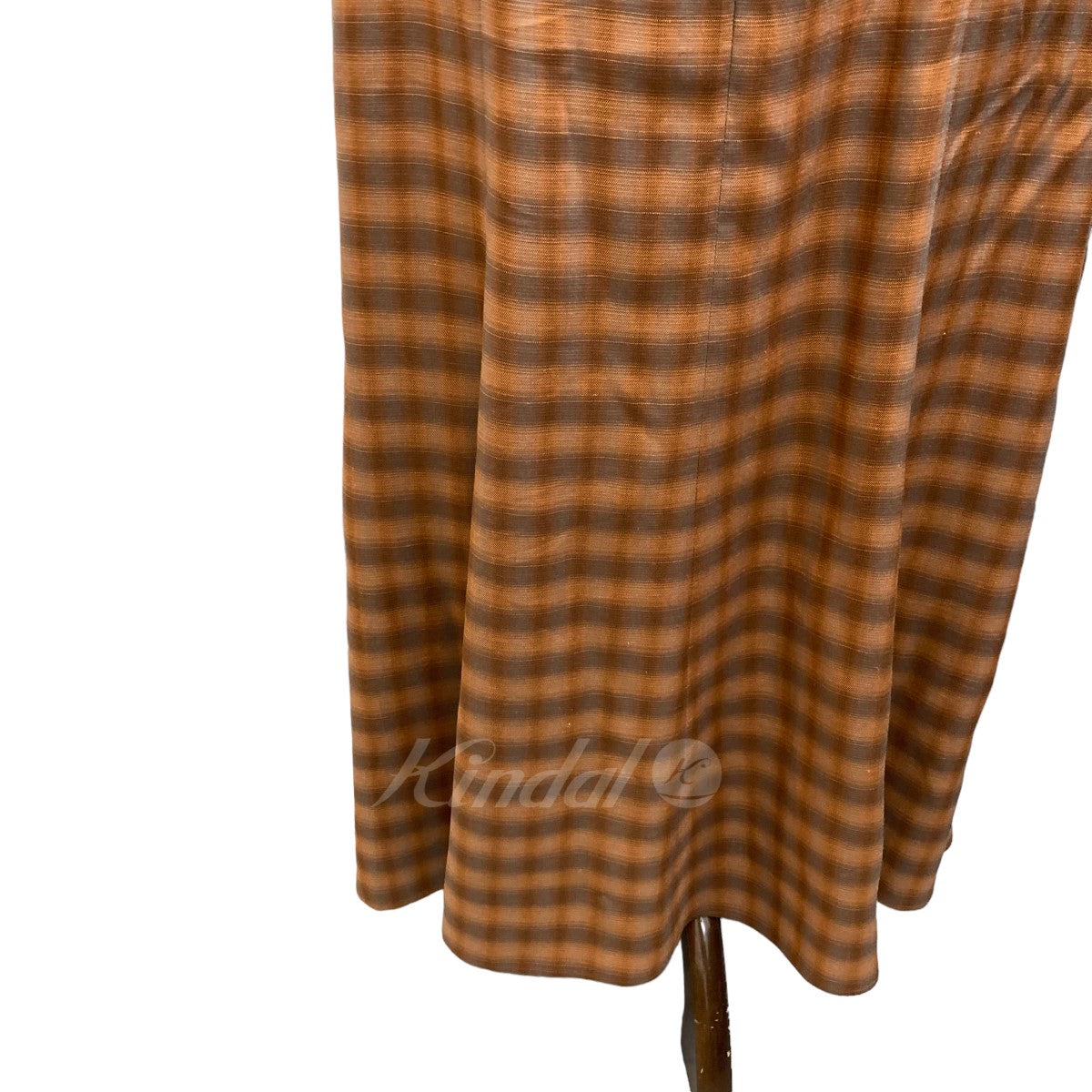 mame kurogouchi(マメクロゴウチ) 23SS Linen Mix Ombre Check