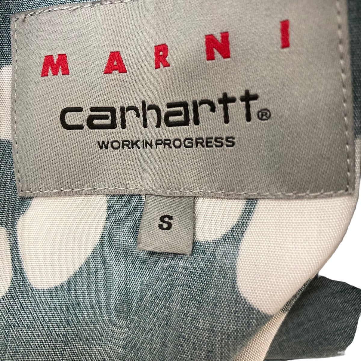 MARNI(マルニ) 23SS ×CARHARTT グリーン半袖フローラルシャツ ...