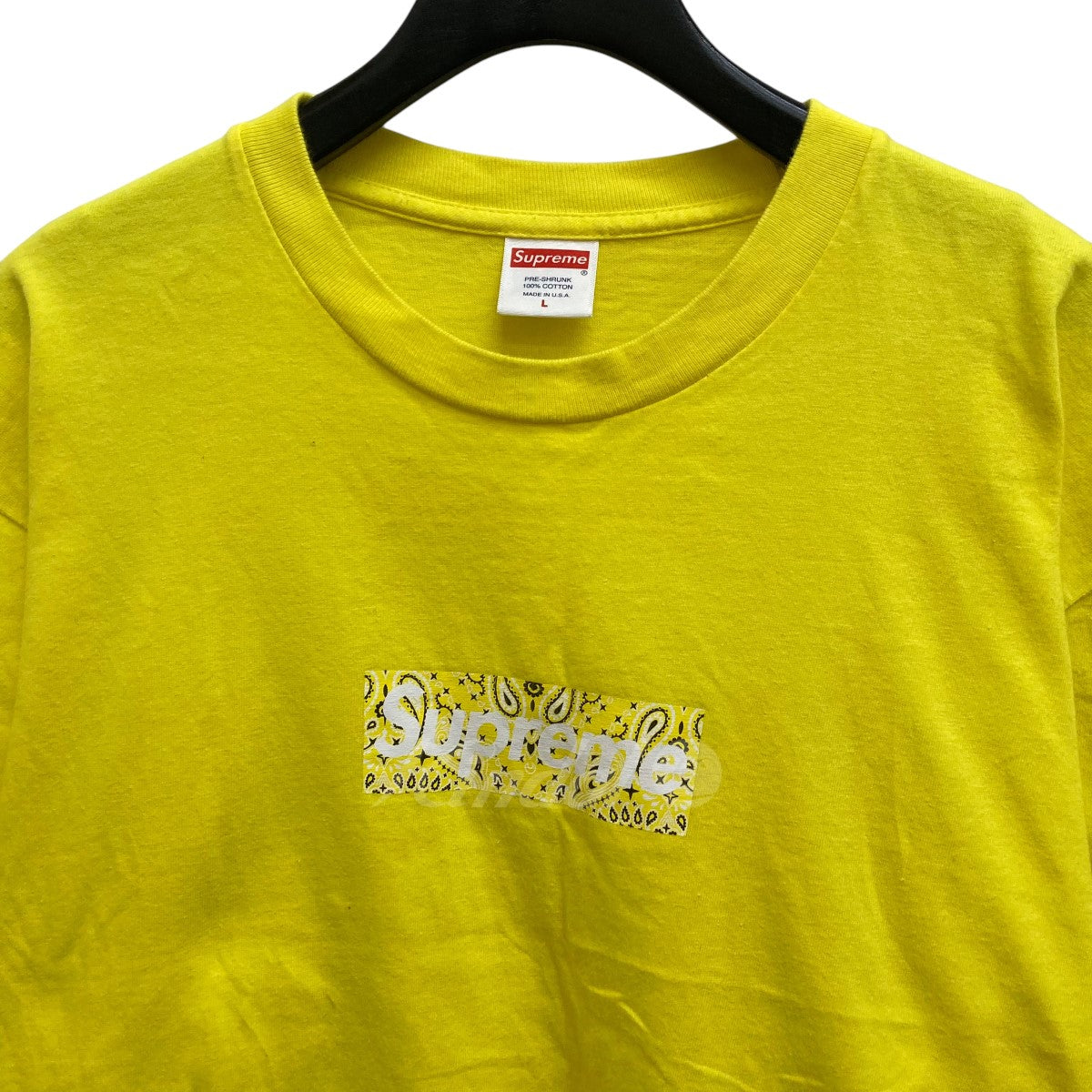 SUPREME(シュプリーム) 19AW Band and Box Logo Tee Tシャツ イエロー