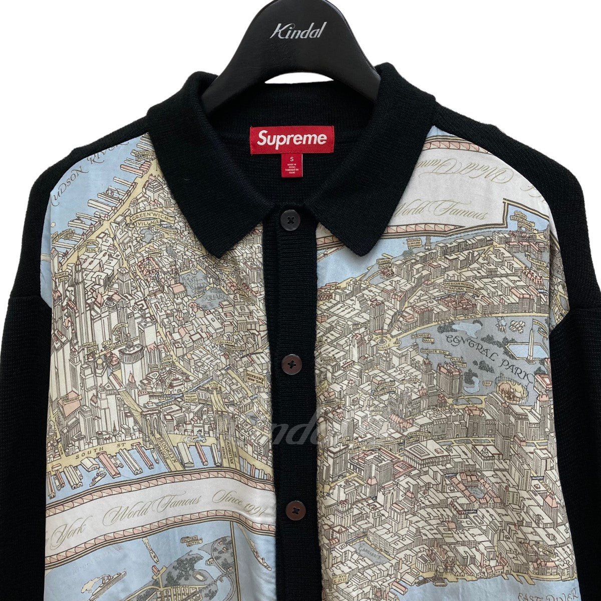 SUPREME(シュプリーム) 23AW Silk Map Cardigan カーディガン