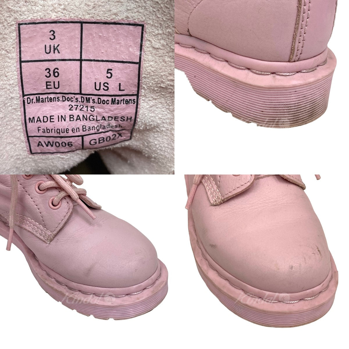 Dr．Martens(ドクターマーチン) 8ホール ブーツ 27215 27215 ピンク サイズ 14｜【公式】カインドオルオンライン  ブランド古着・中古通販【kindal】