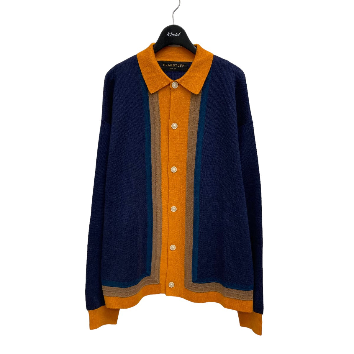 FLAGSTUFF(フラグスタフ) 23AW STRIPE KNIT CARDIGAN カーディガン 